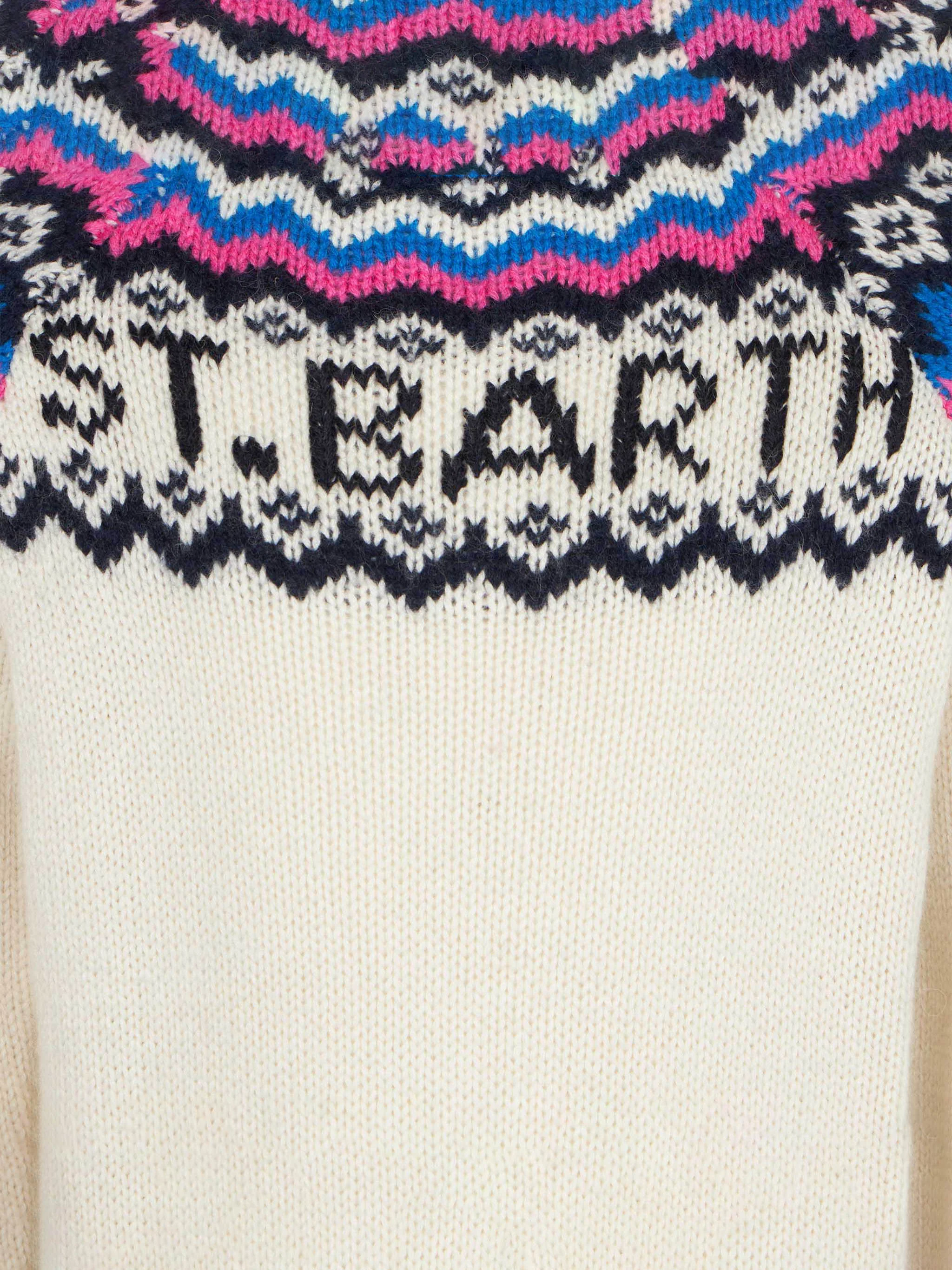 Girl sweater with nordic jacquard pattern - Image 3