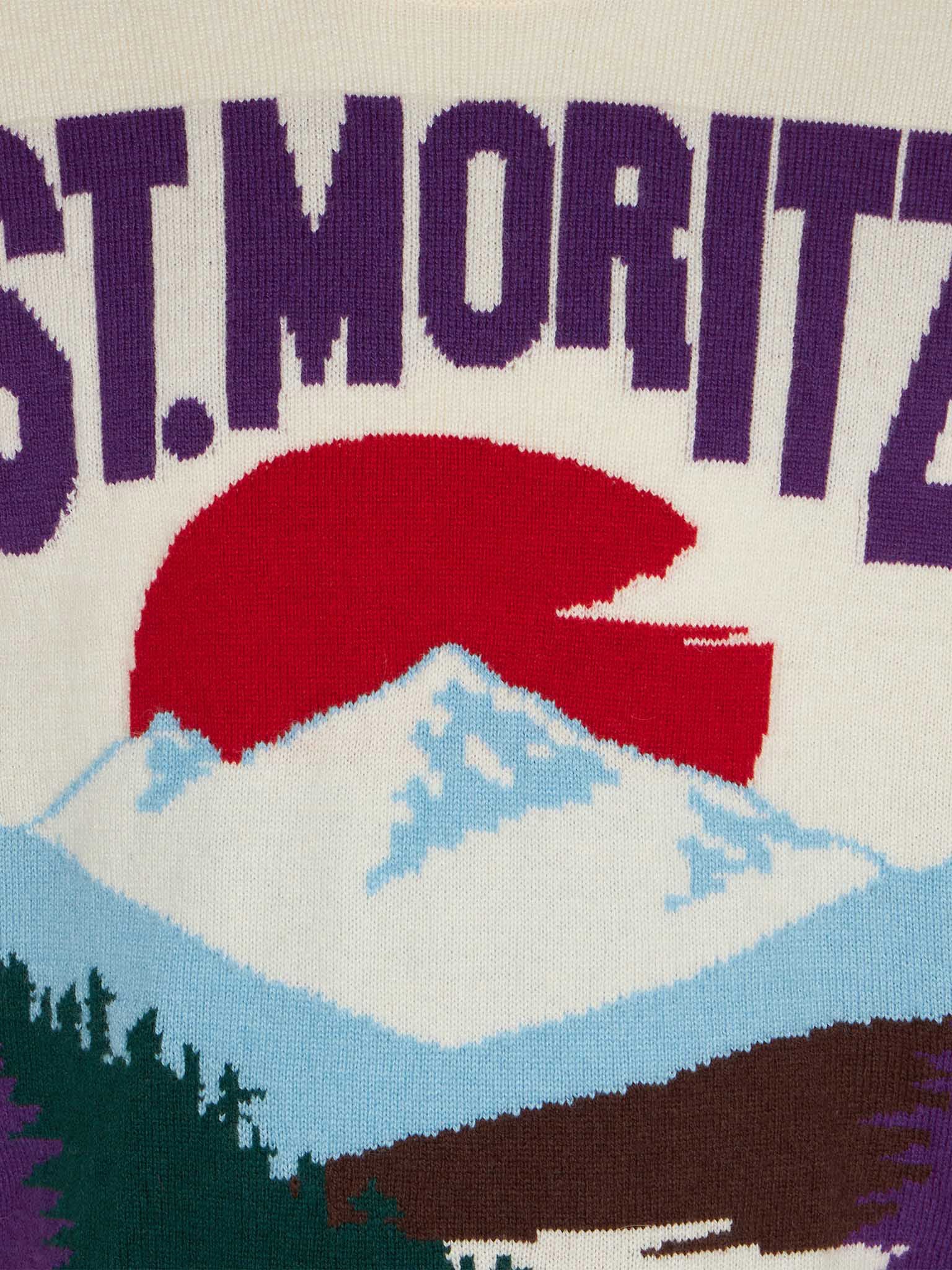Girl crewneck sweater with St. Moritz postcard - Image 3