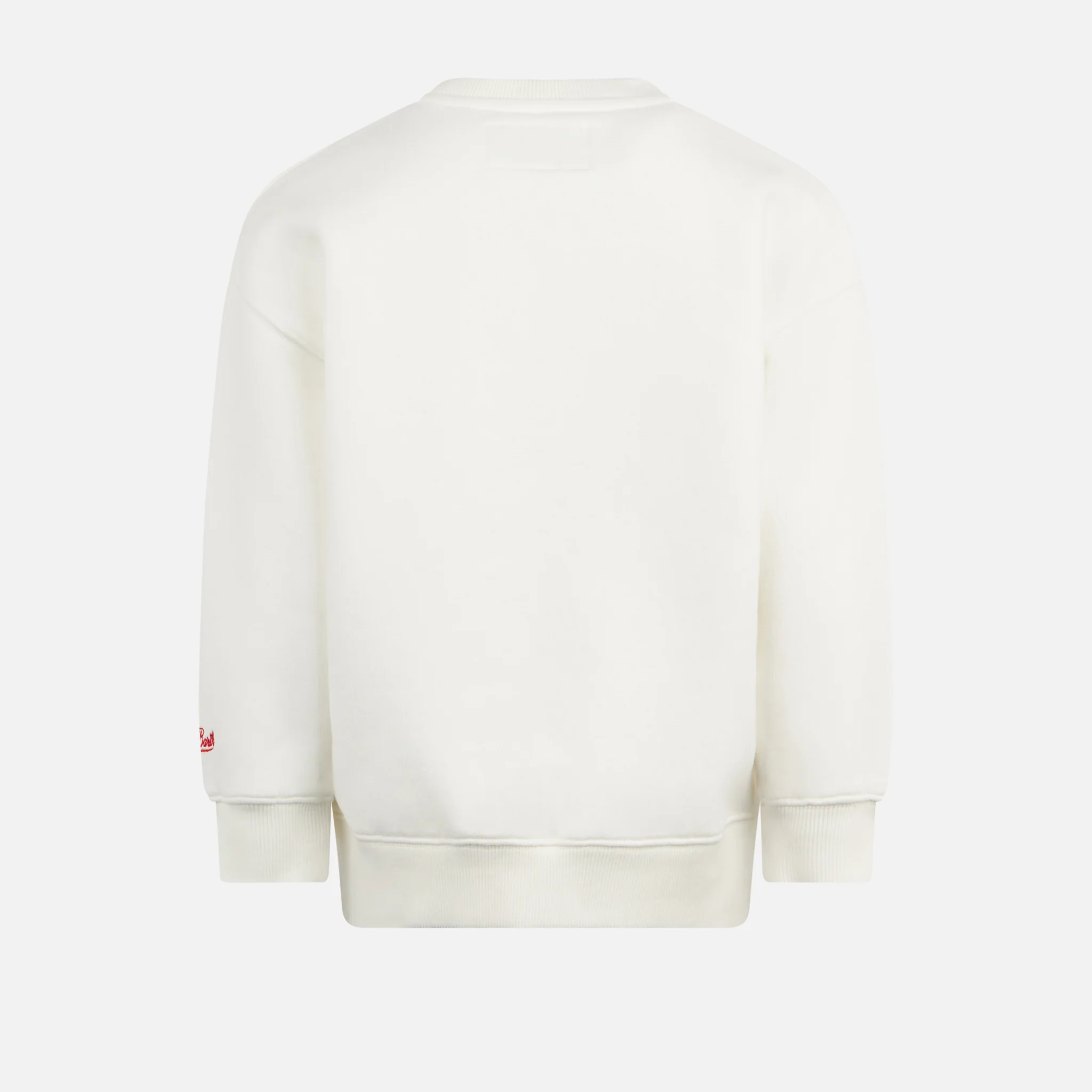 Girl crewneck white sweatshirt with ginger cane patches - Image 2