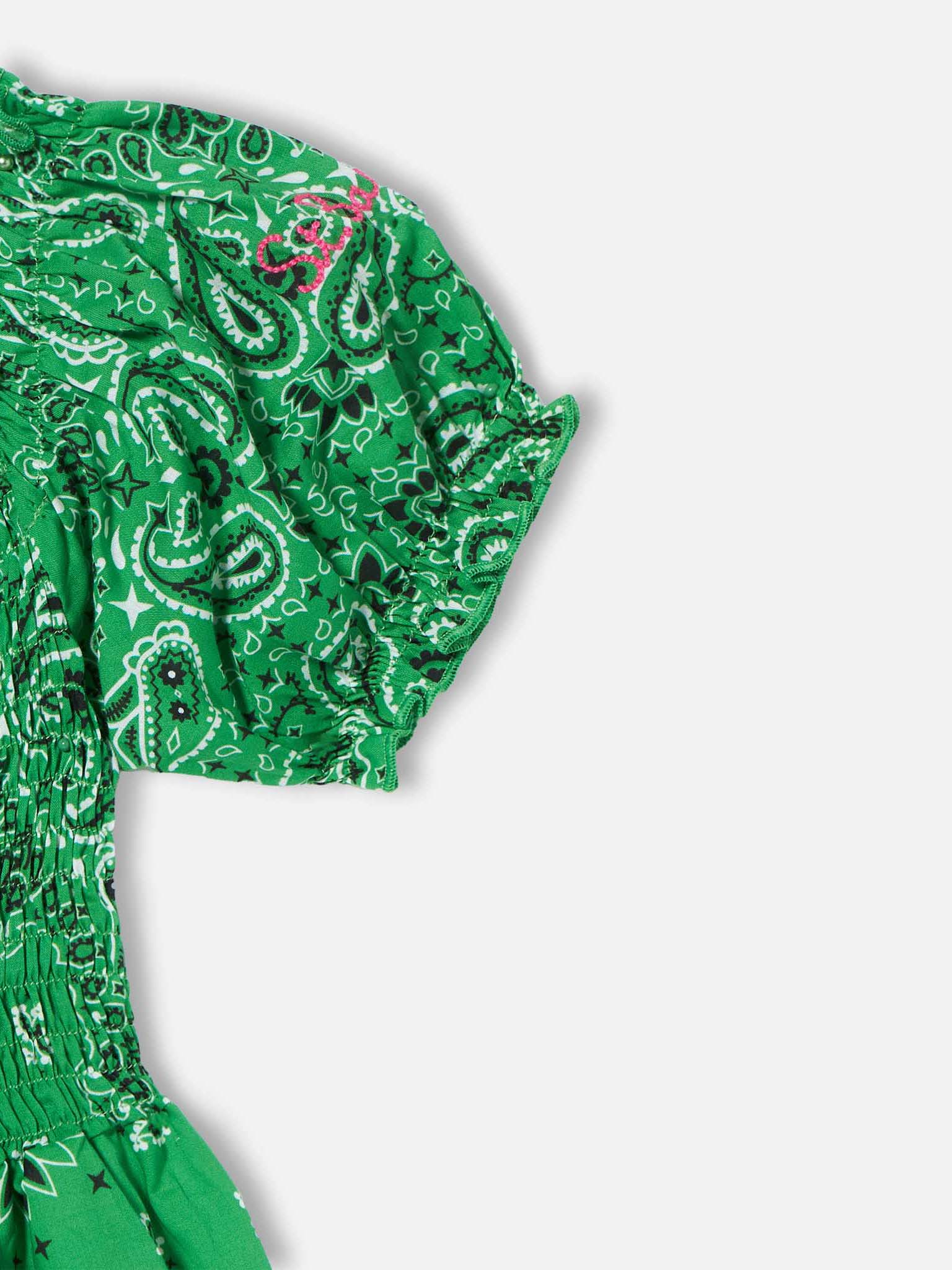 Girl dress bandanna print - Image 3
