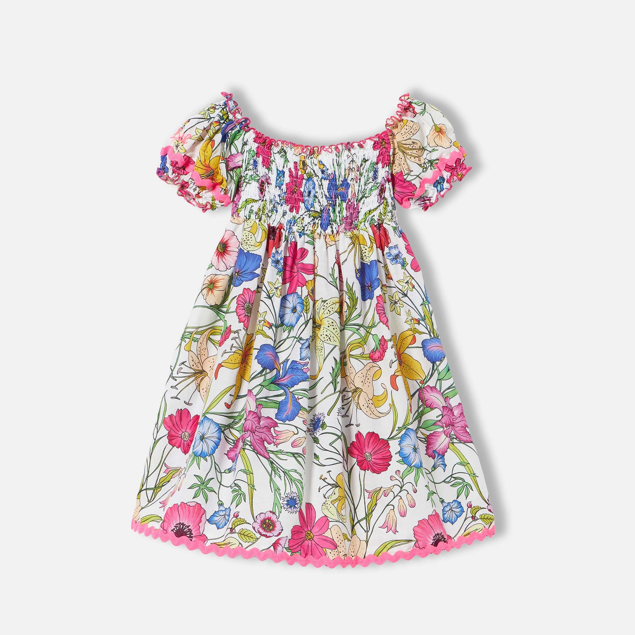Girl dress flower print - Image 2