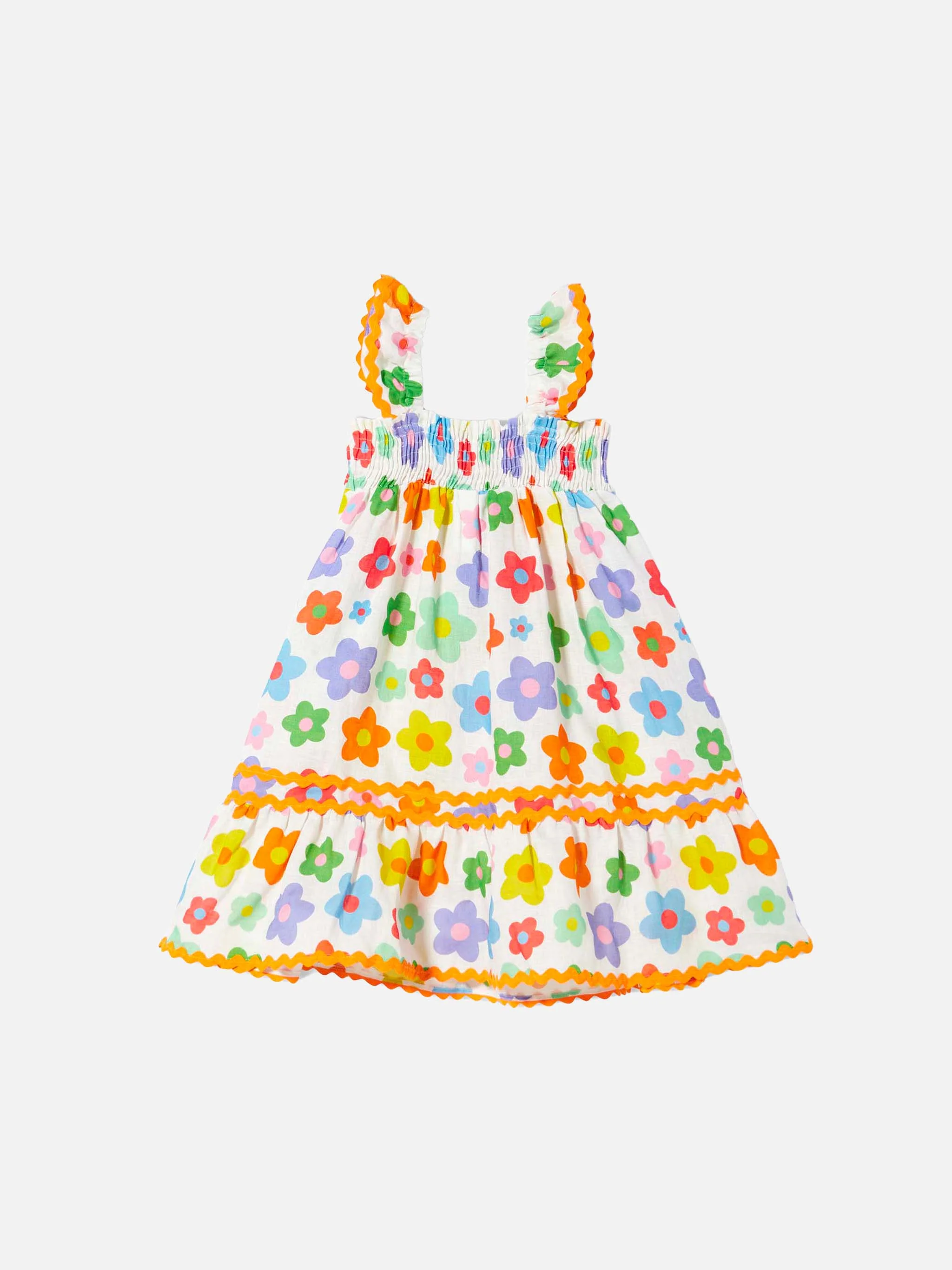 Girl dress with multicolor flowers - Image 2