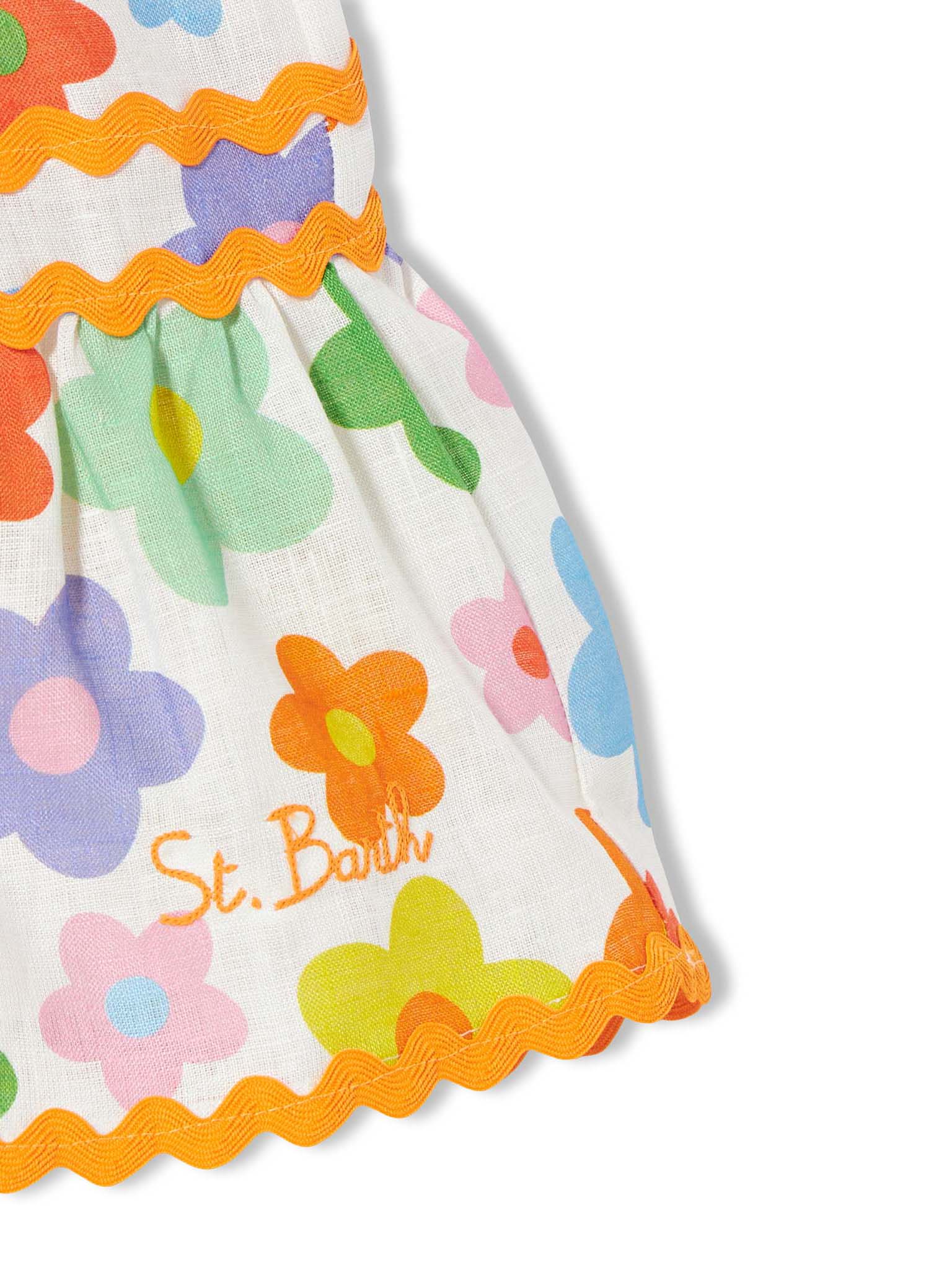 Girl dress with multicolor flowers - Image 3