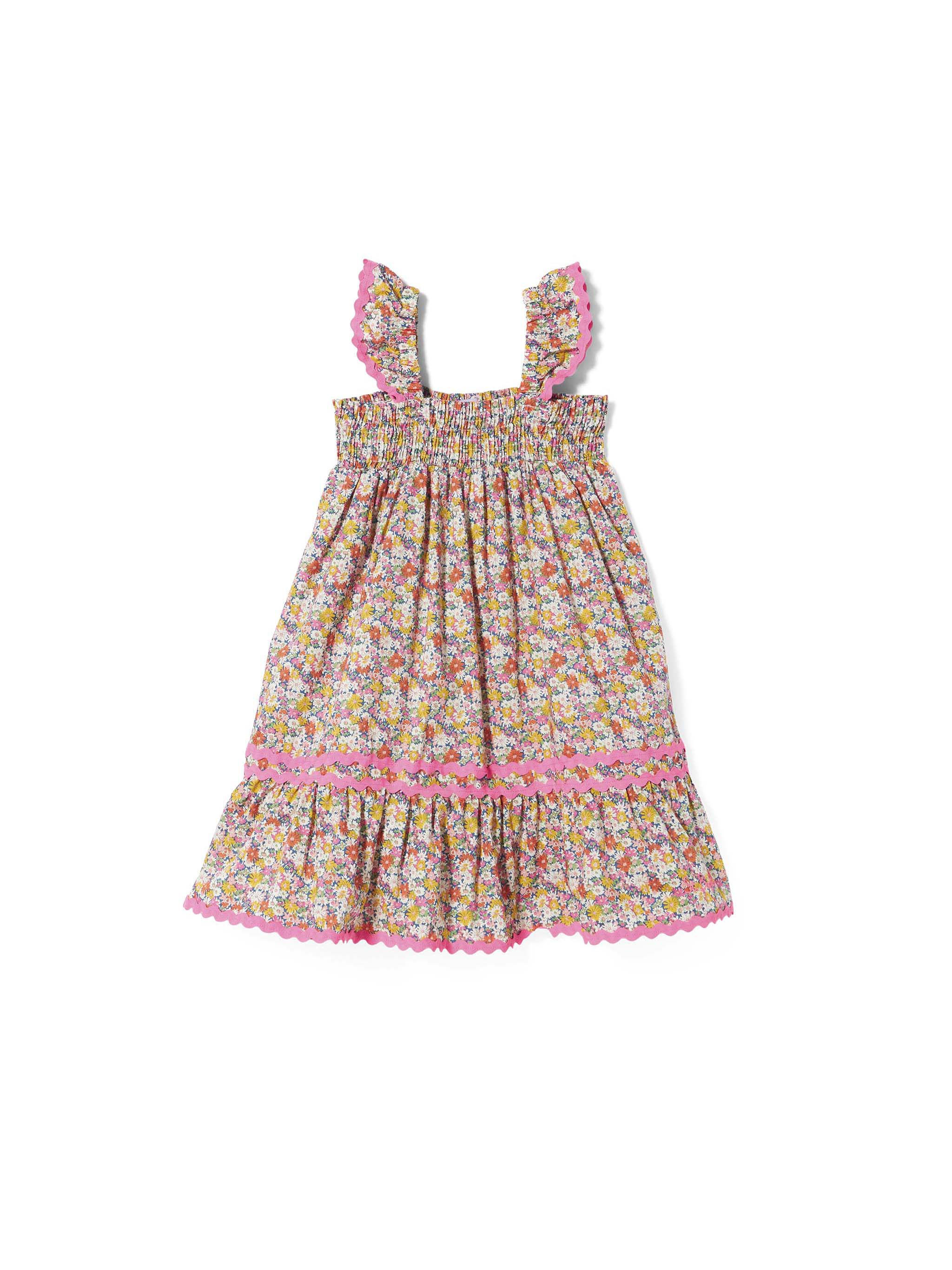 Girl dress with Liberty flower print | Made with Liberty fabric - Image 3