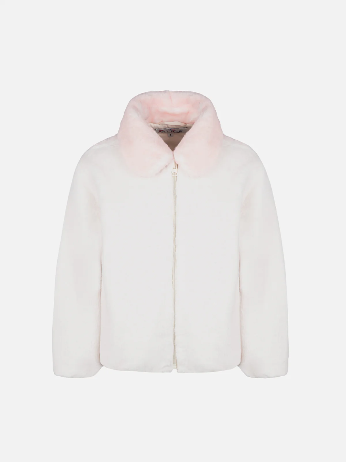 Girl faux fur jacket Aveline with squirrel print - Image 2