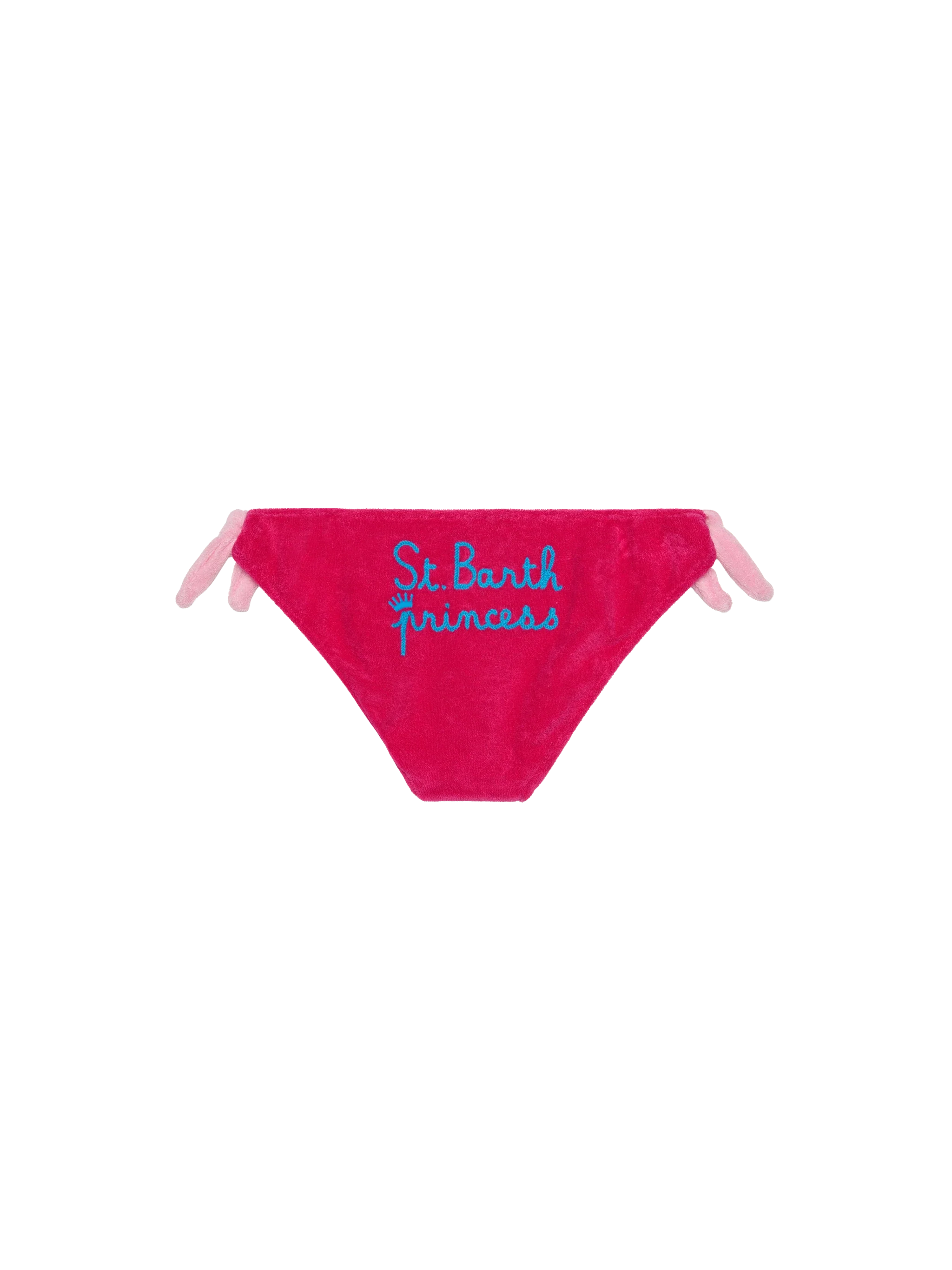 Girl fucsia swim briefs with embroidery - Image 2