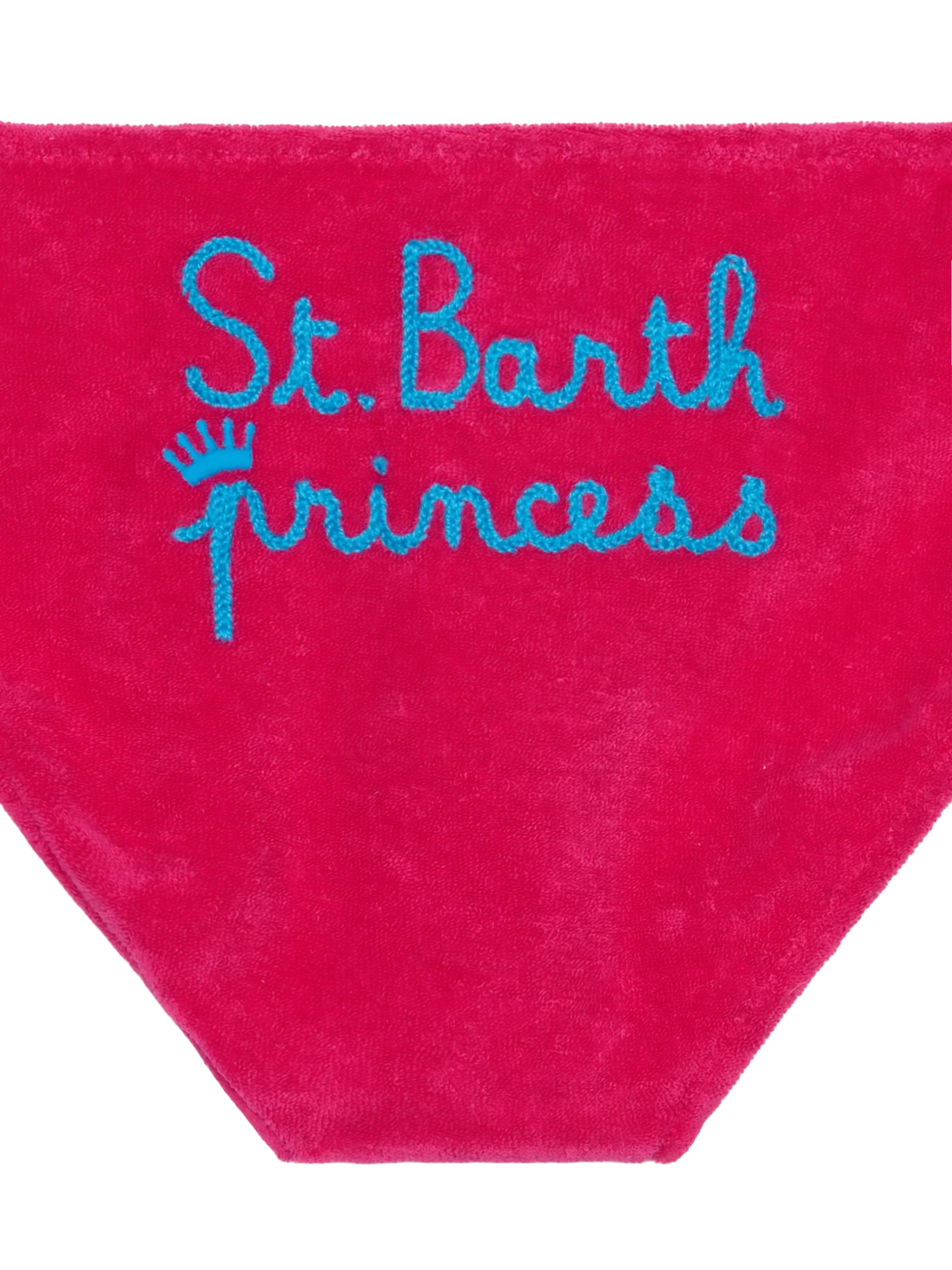 Girl fucsia swim briefs with embroidery - Image 3