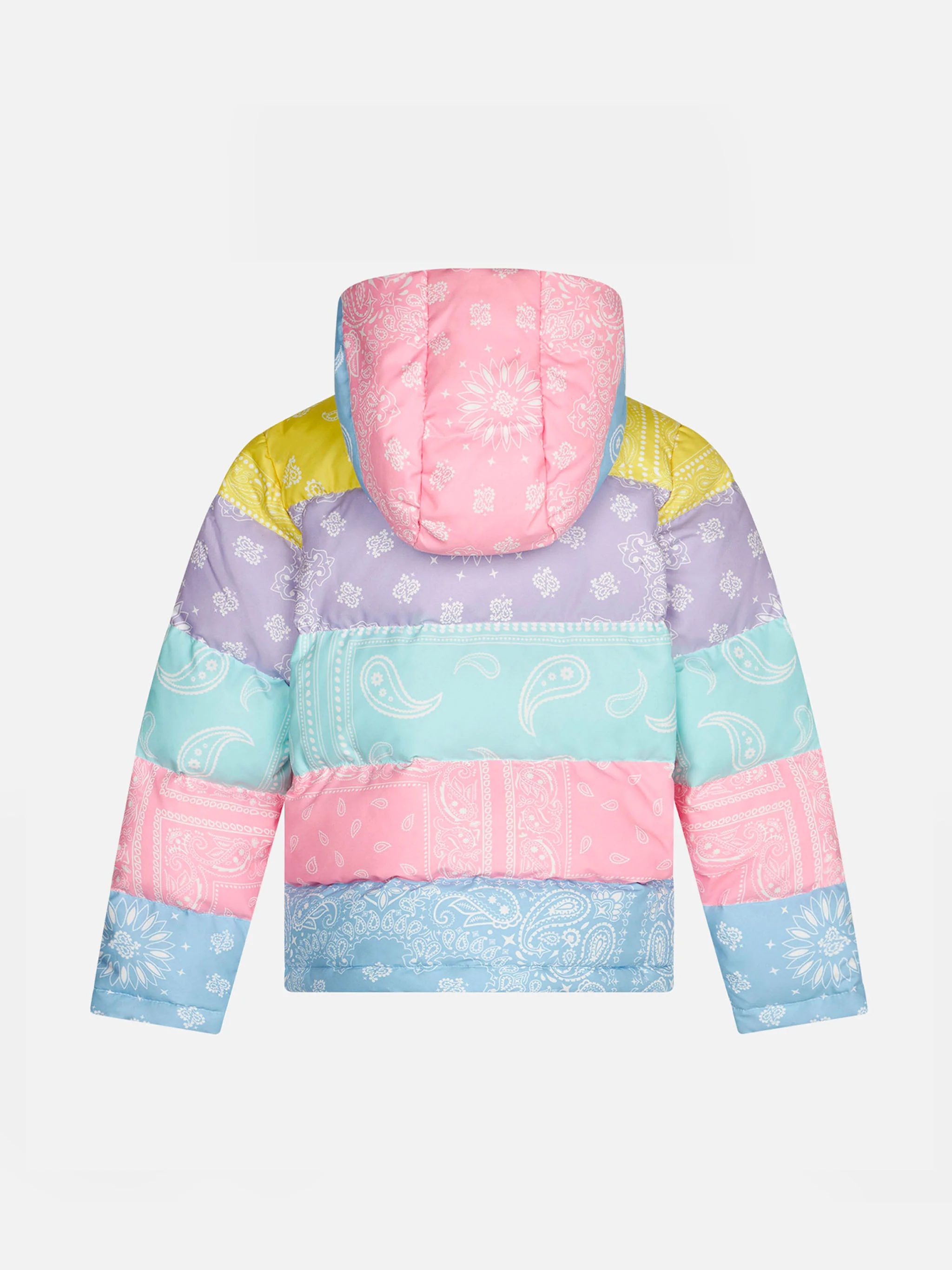 Girl hooded down padded jacket bandanna print - Image 2