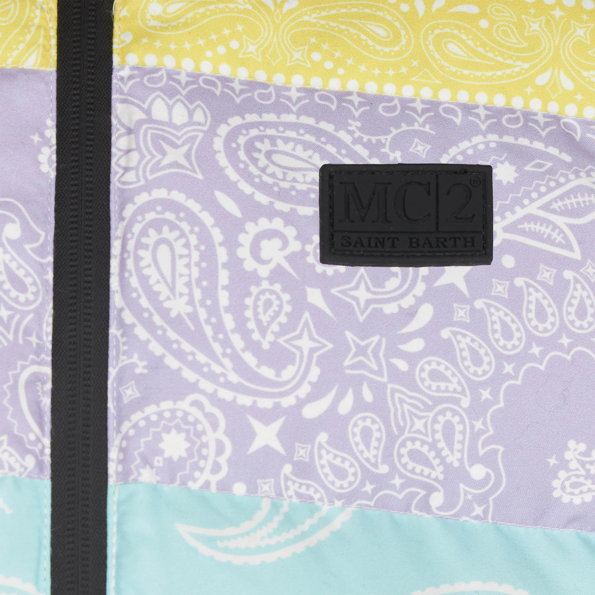 Girl hooded down padded jacket bandanna print - Image 3