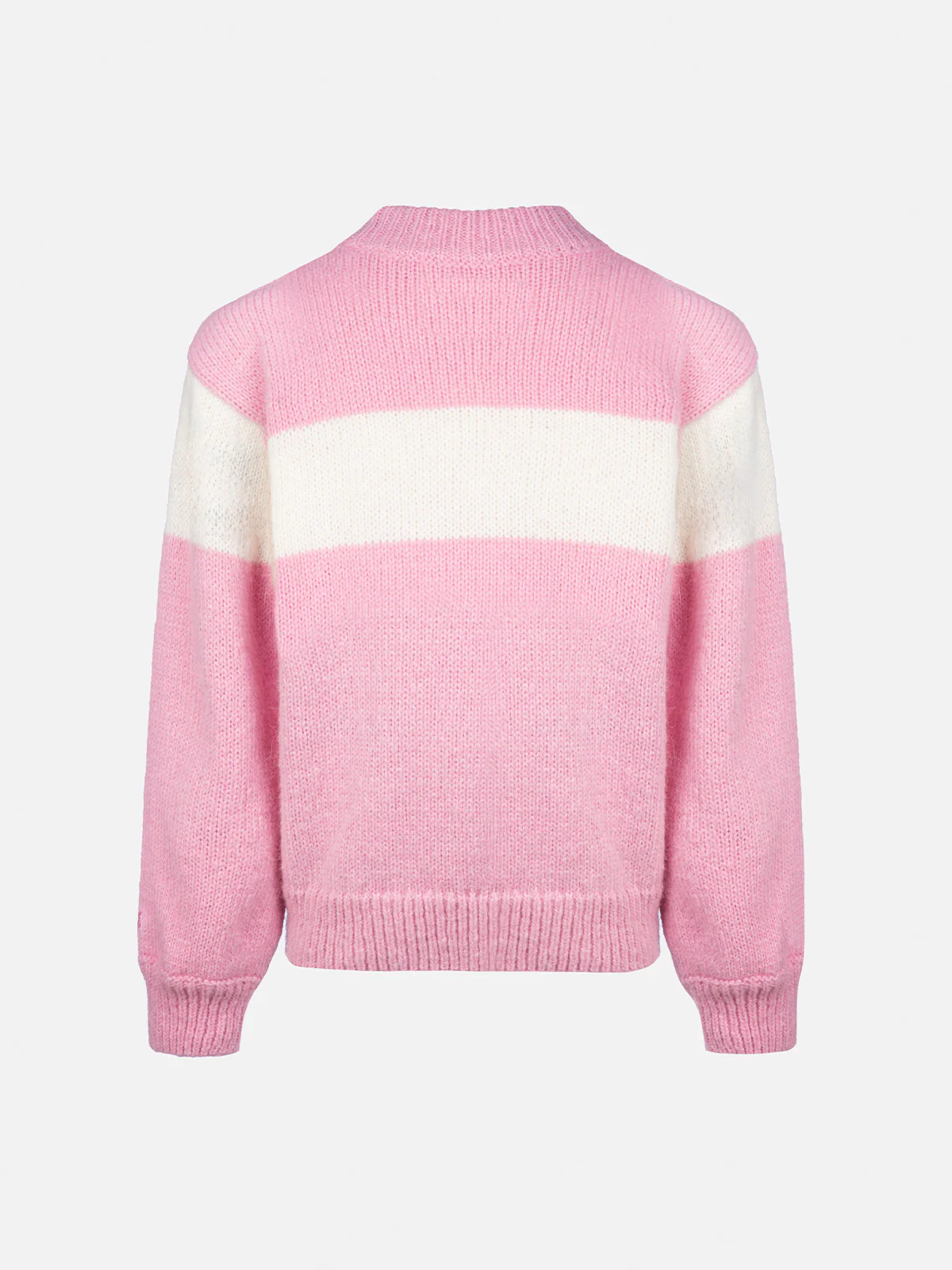 Girl pink crewneck sweater Danya with Courma lurex logo - Image 2