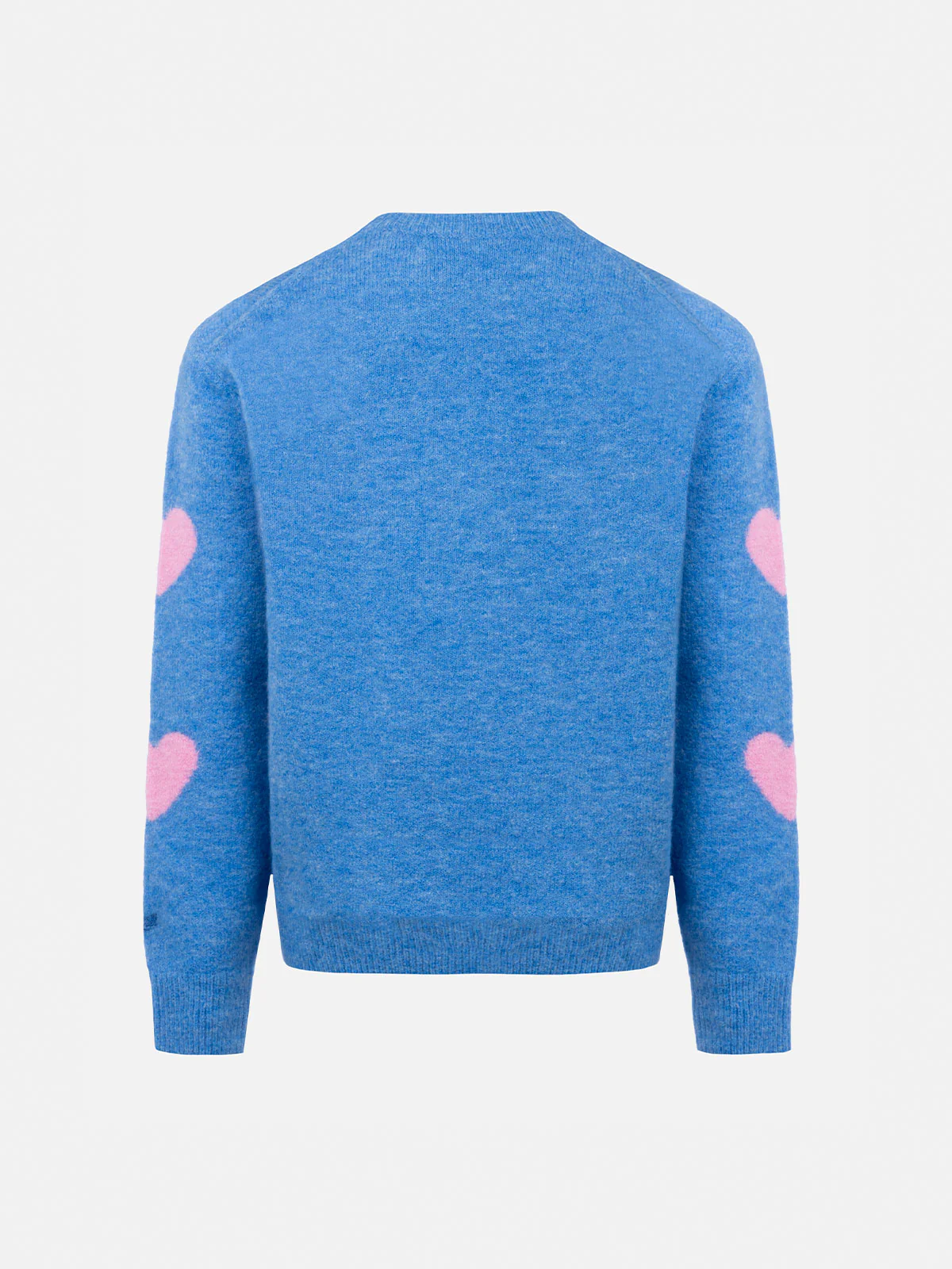 Girl light blue crewneck sweater Princess with Kissene frega embroidery - Image 3