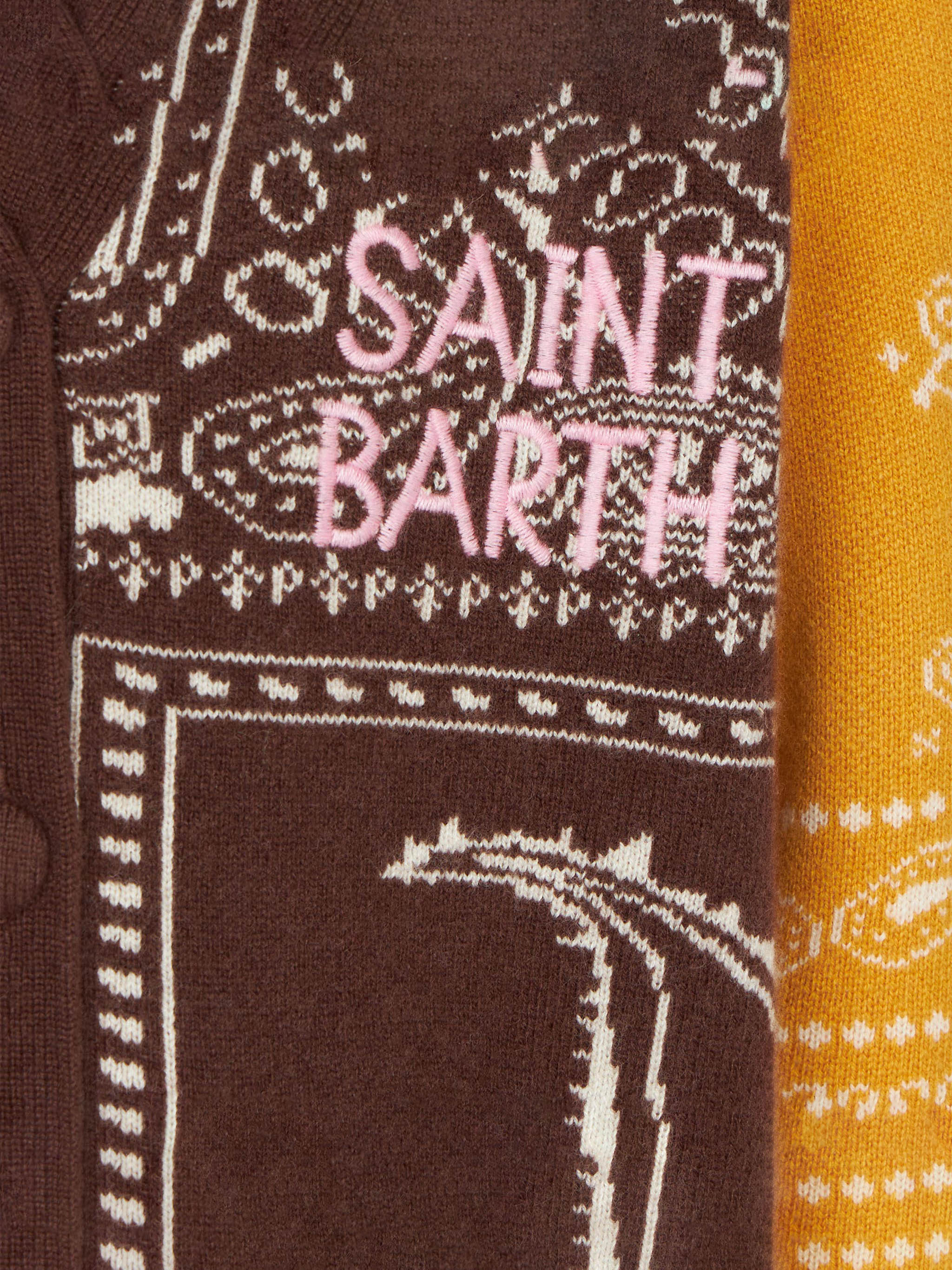 Girl long cardigan with bandanna print - Image 3