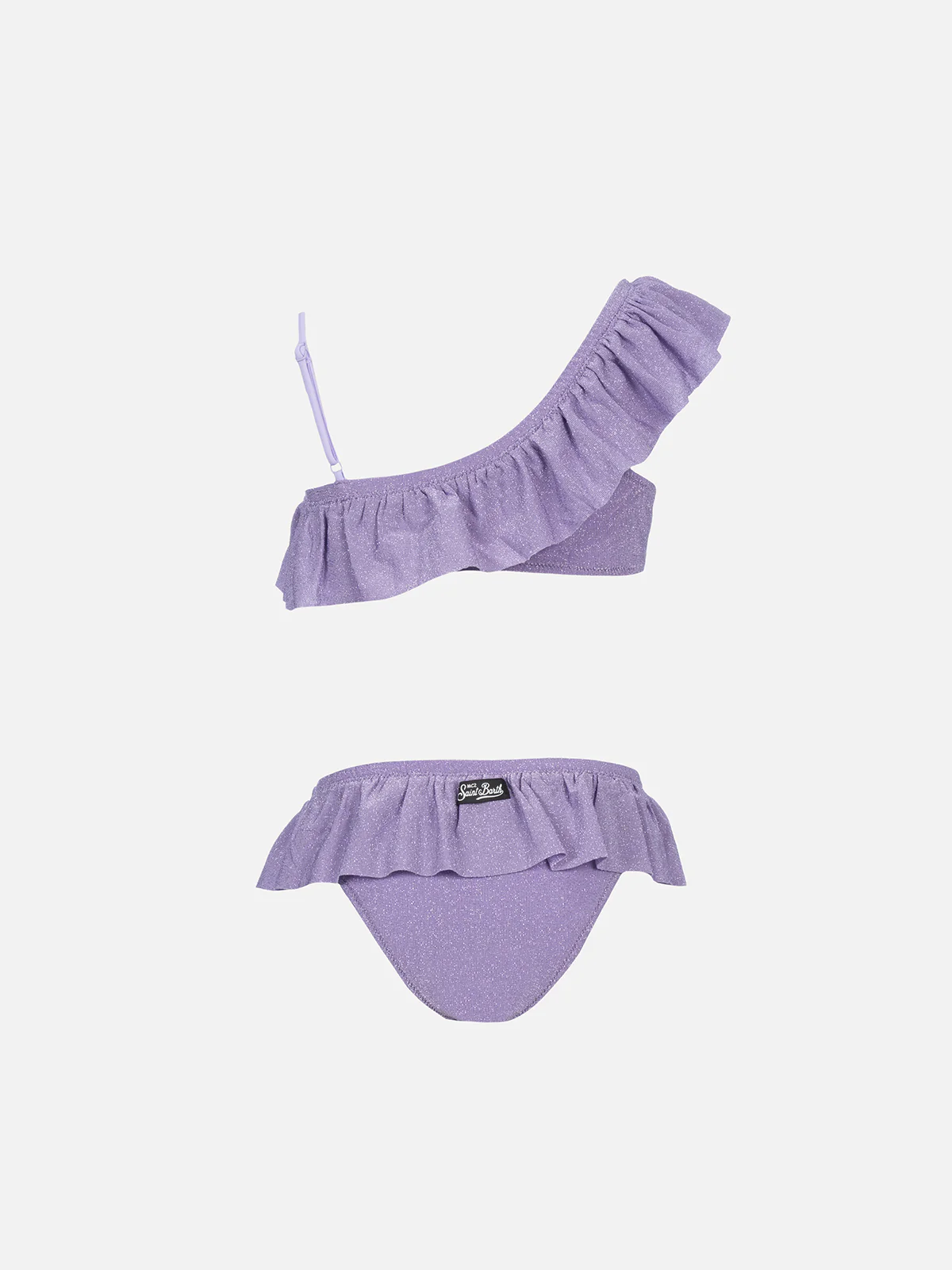 Girl lurex one shoulder ruffled bikini Rey - Image 2