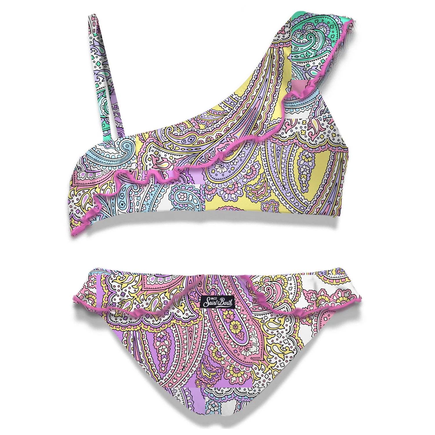 Girl one shoulder ruffled bikini - Image 2