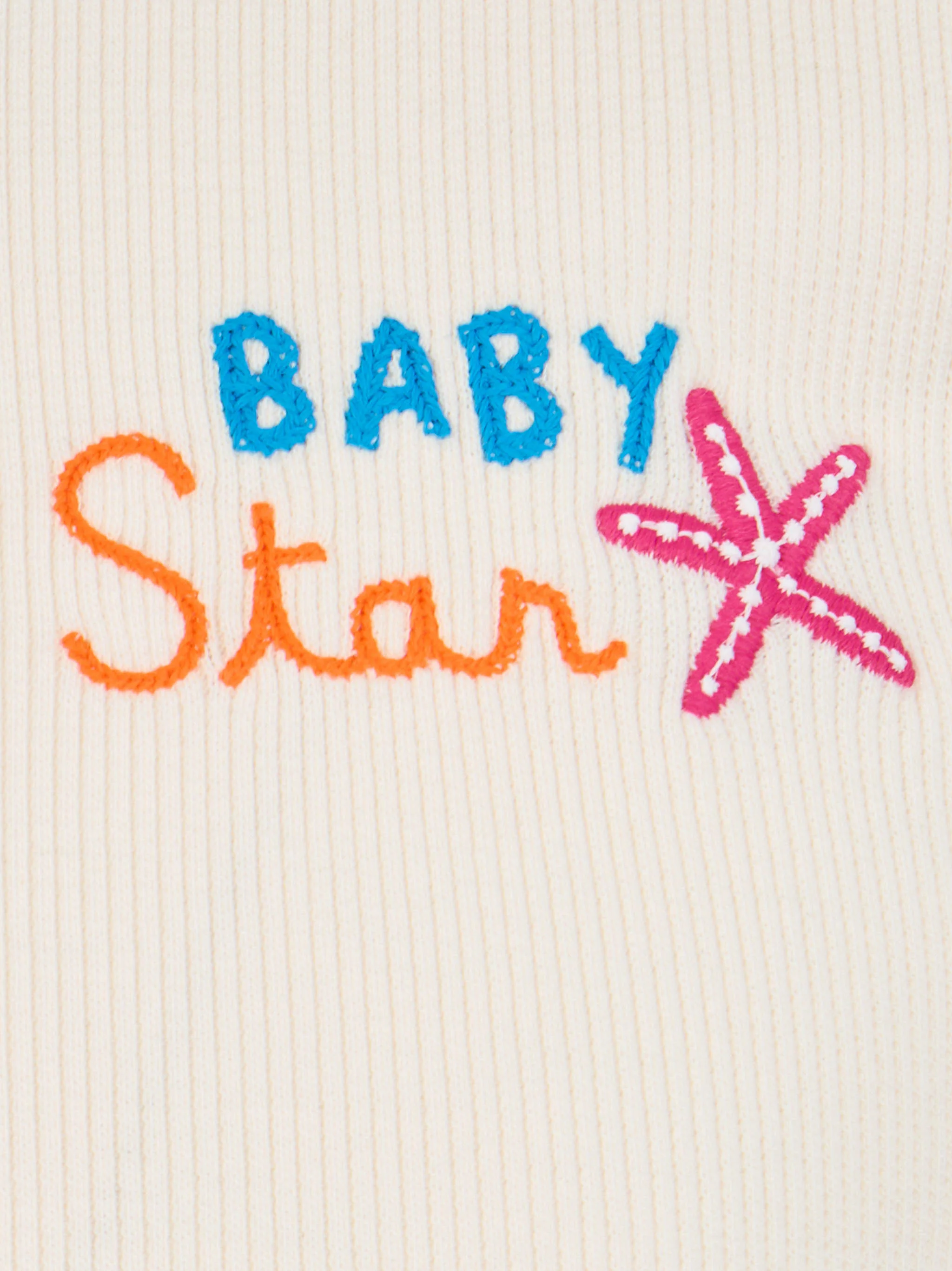 Girl ribbed t-shirt Serena Jr with Baby Star embroidery - Image 2