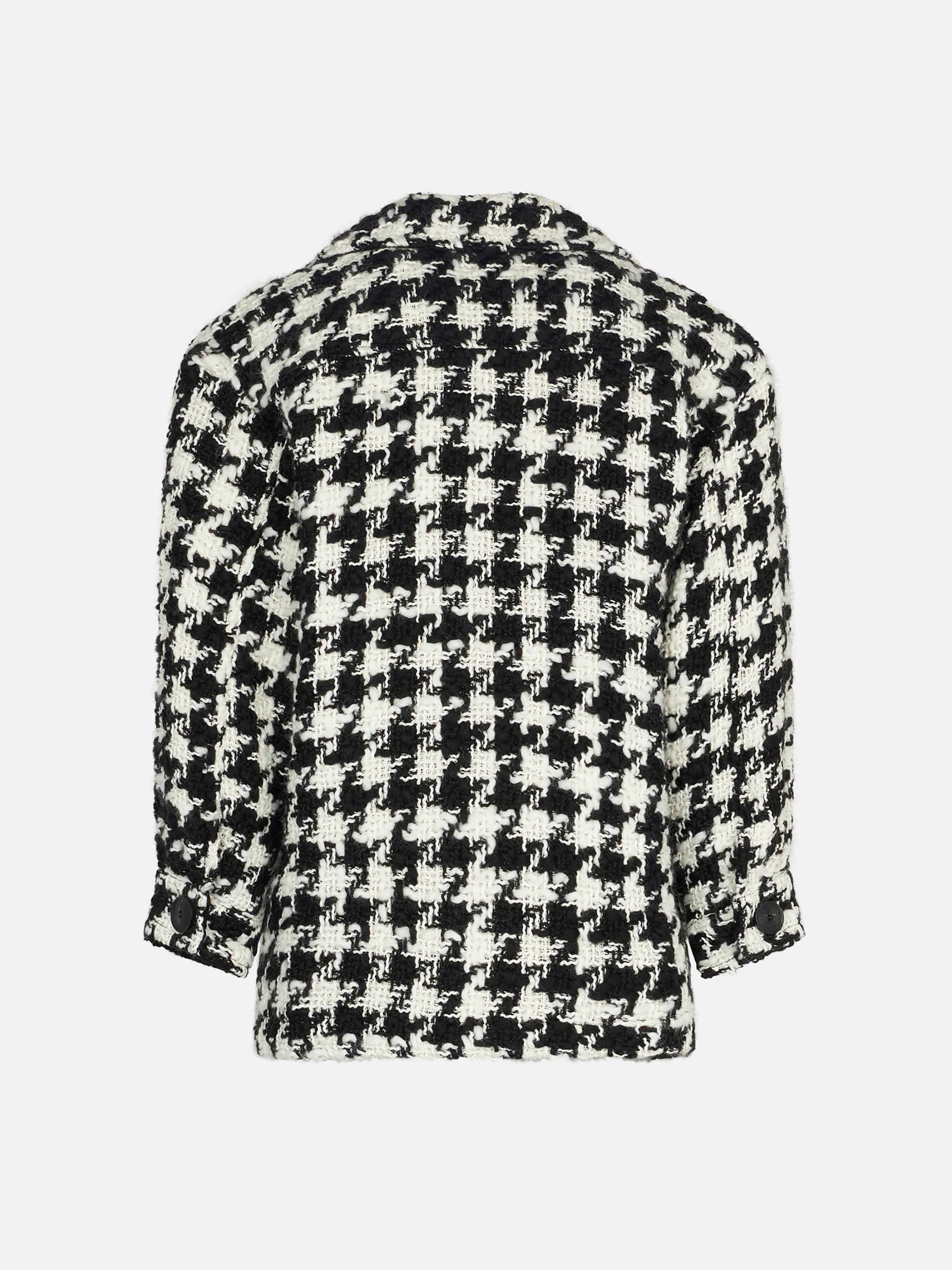 Girl overshirt jacket with pied de poule print - Image 2