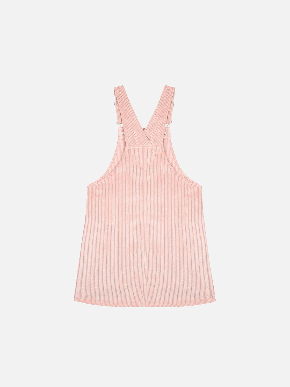 Girl pink corduroy overall Tecla with flower panel - Image 2
