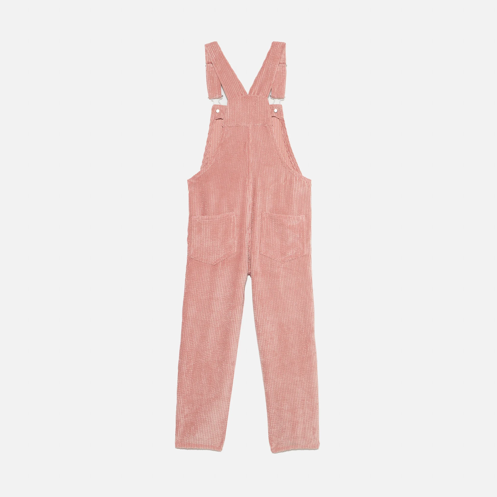Girl pink corduroy salopette with St. Barth embroidery - Image 2