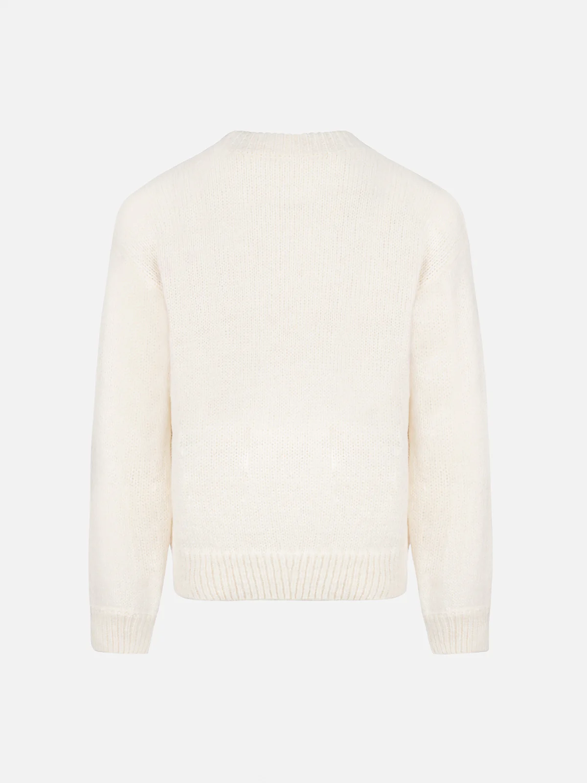 Girl pink crewneck sweater Danya with Saint Barth lurex logo - Image 2