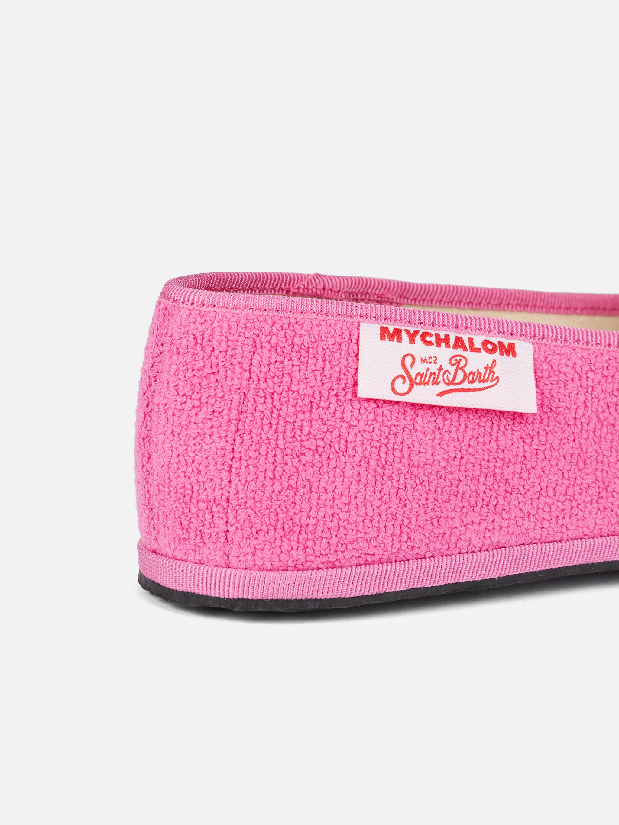 Girl pink terry slipper loafer | MY CHALOM SPECIAL EDITION - Image 3