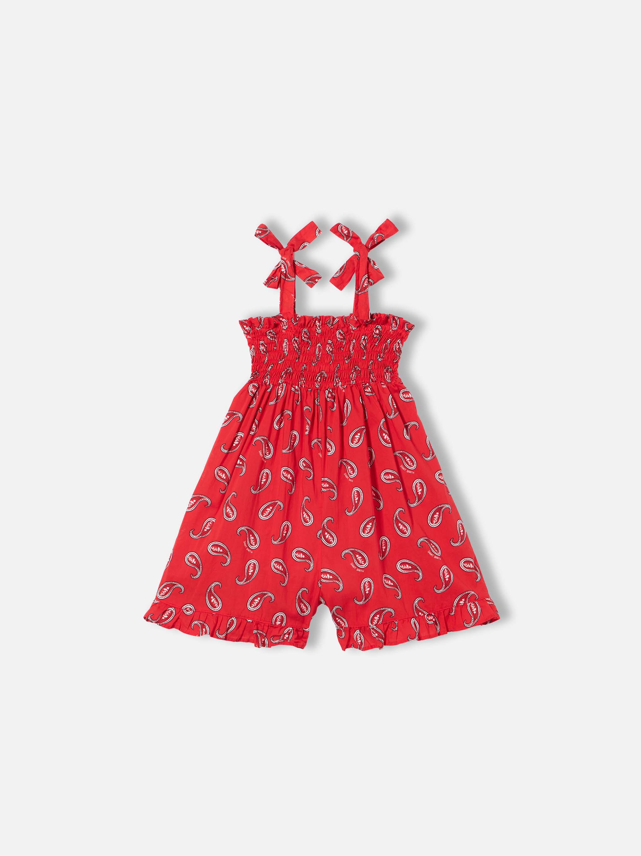 Girl playsuit with paisley print - Image 3