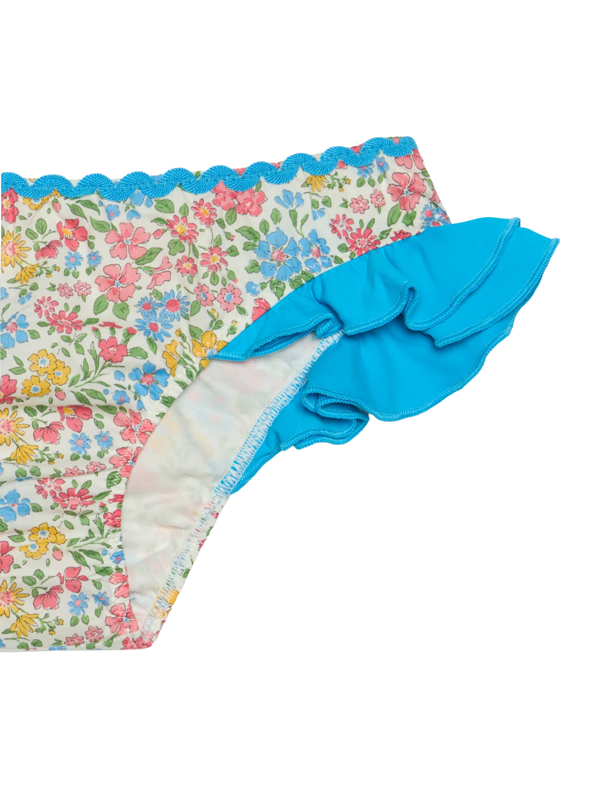 Girl ruffled swim briefs with flower print | Made with Liberty fabric - Image 3