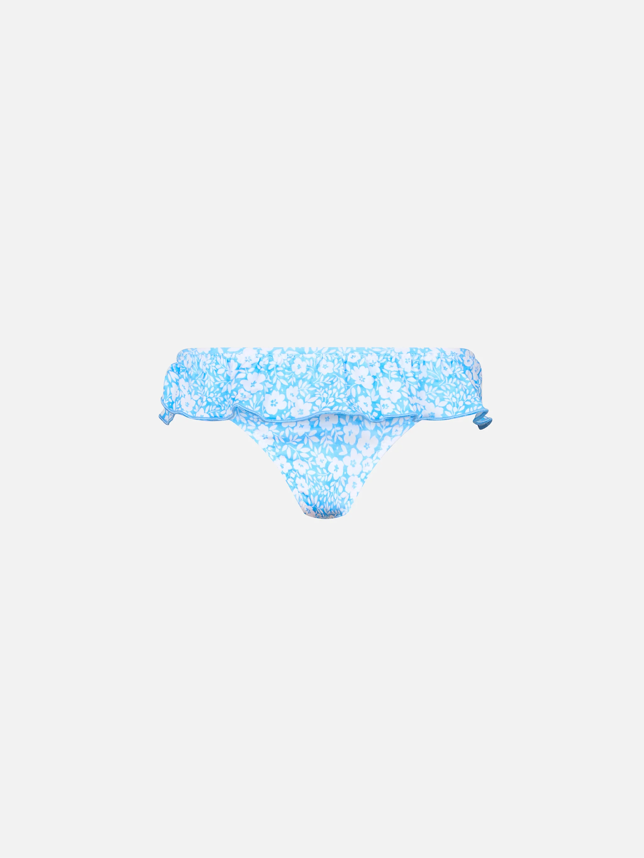 Girl ruffled swim briefs Melly with flower print