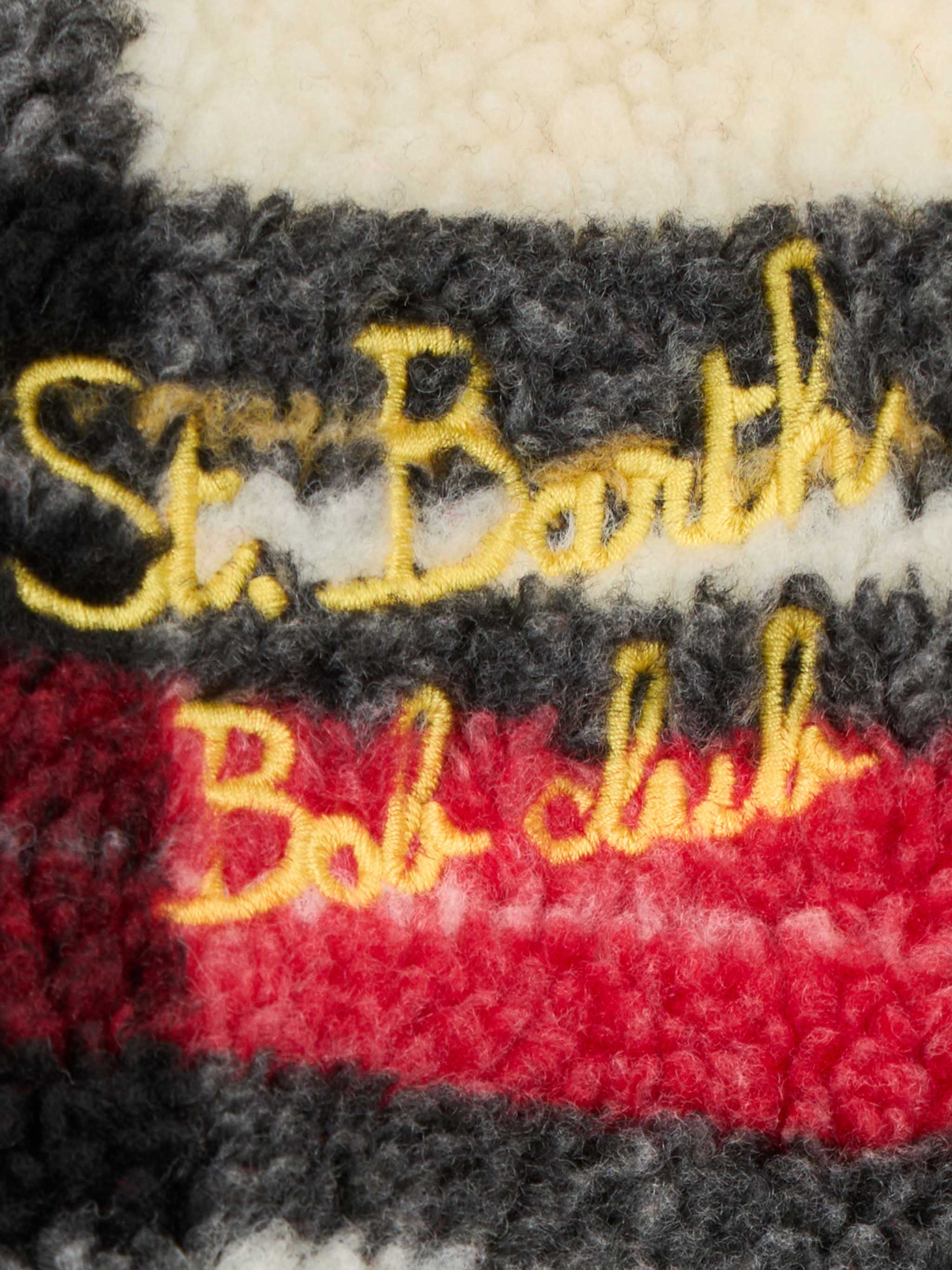 Girl sherpa jacket with tartan print - Image 3