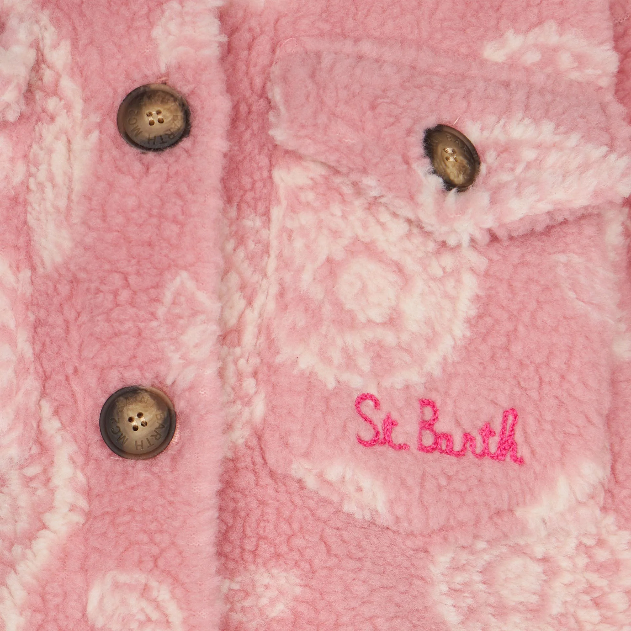 Girl sherpa overshirt with paisley print - Image 3