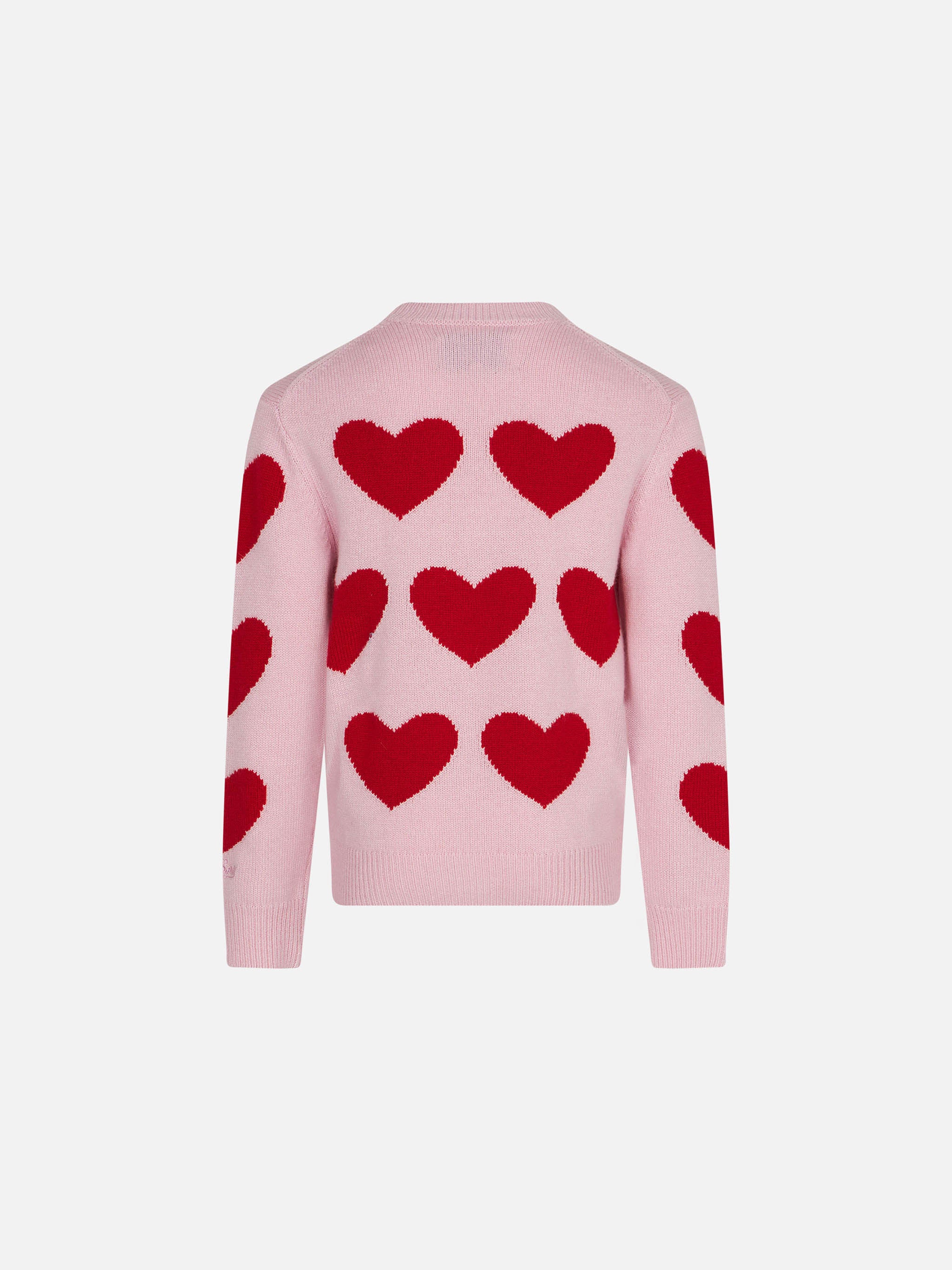 Girl sweater with heart print - Image 2