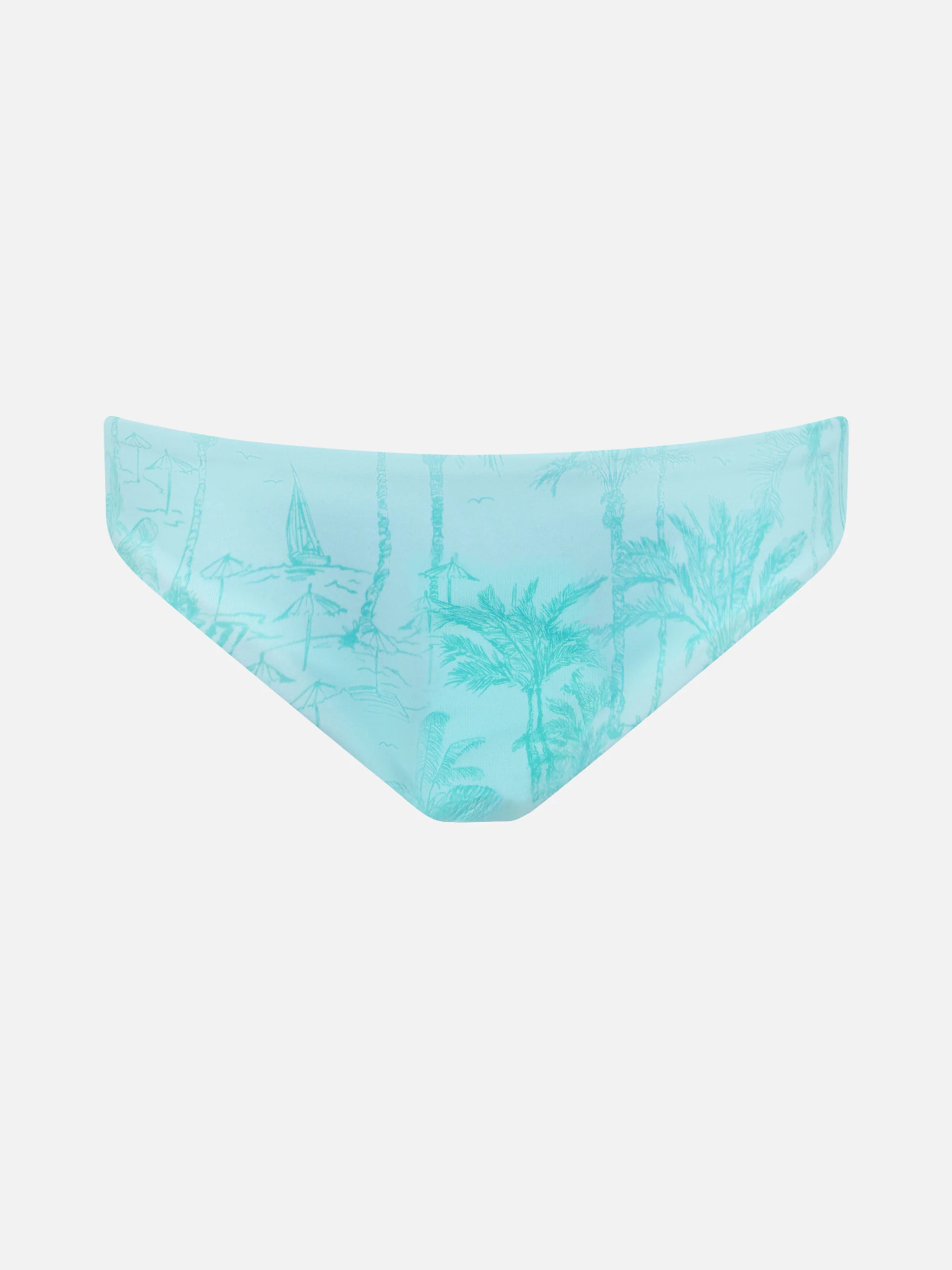 Girl swim briefs Madame with bow and toile de jouy print - Image 2