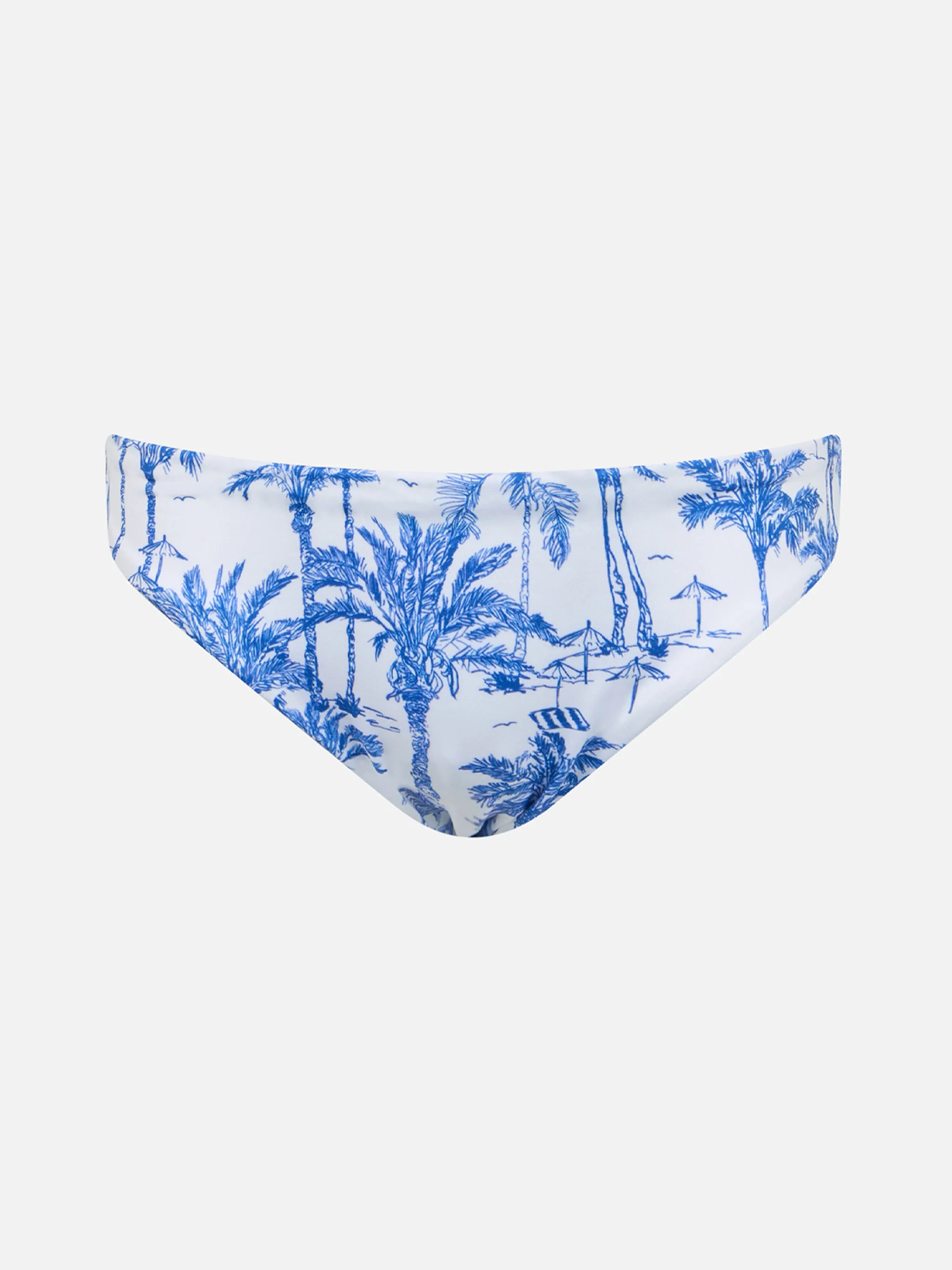 Girl swim briefs Madame with bow and toile de jouy print - Image 2