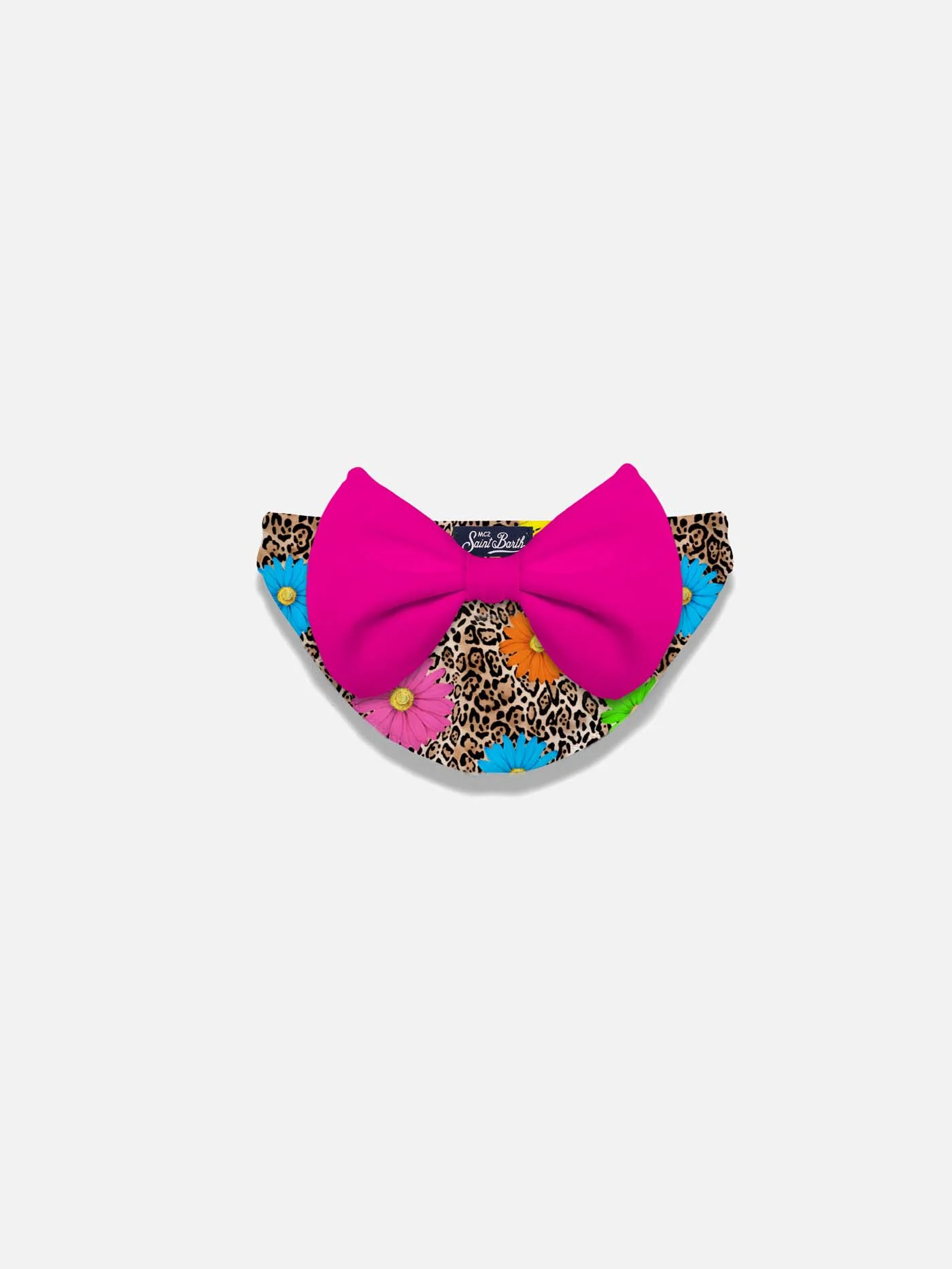 Girl swim briefs with daisy print