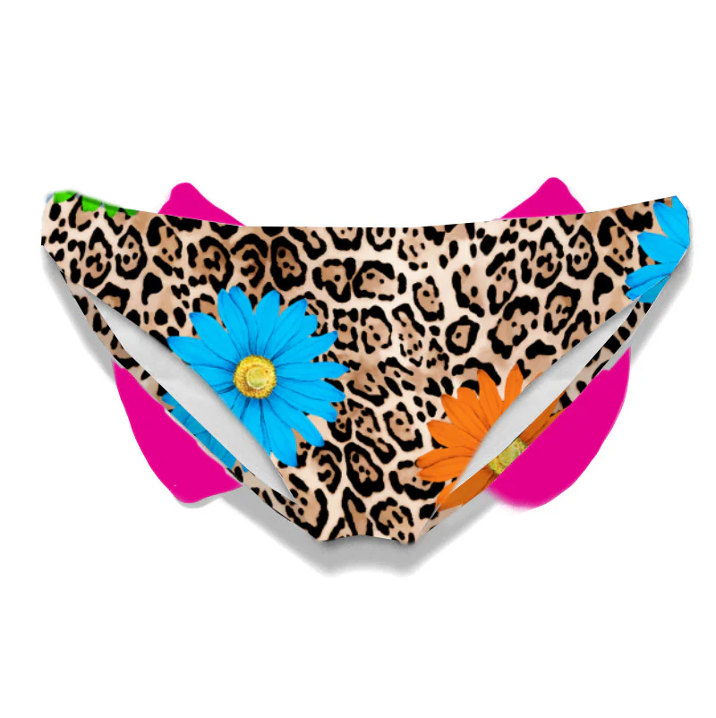 Girl swim briefs with daisy print - Image 2