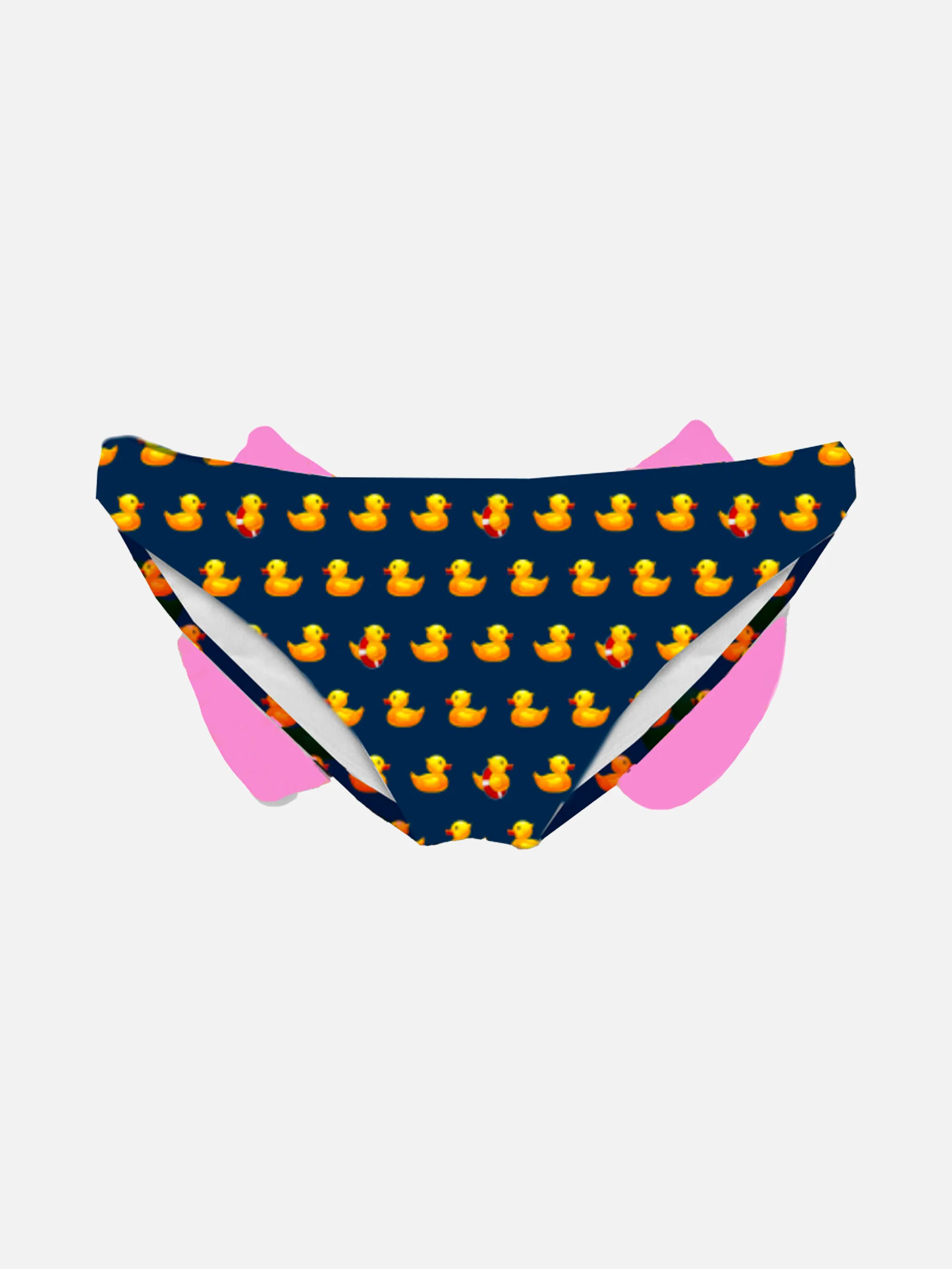 Girl ducky printed swim briefs with bow - Image 2