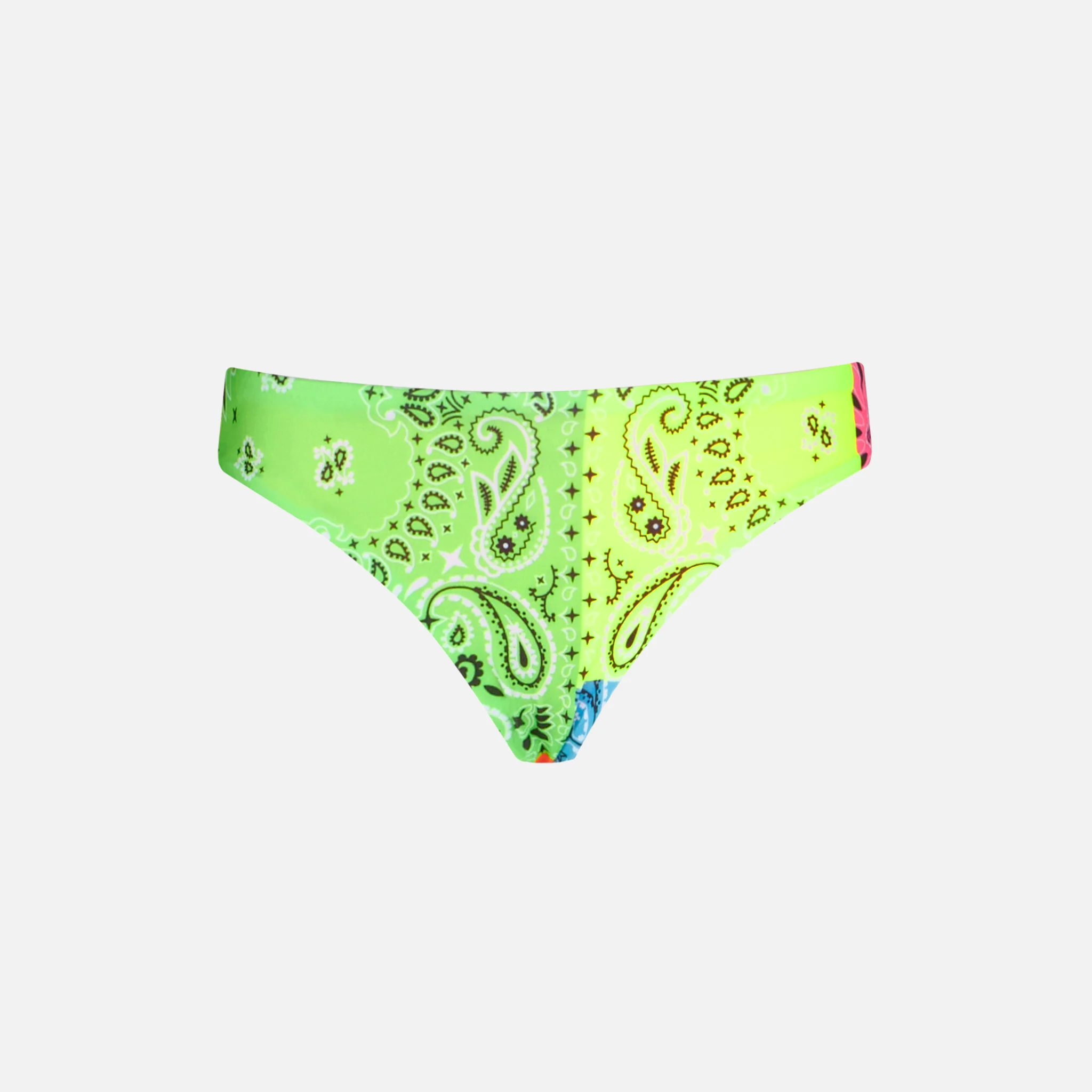 Swim briefs Madame with fluo bandana print - Image 2