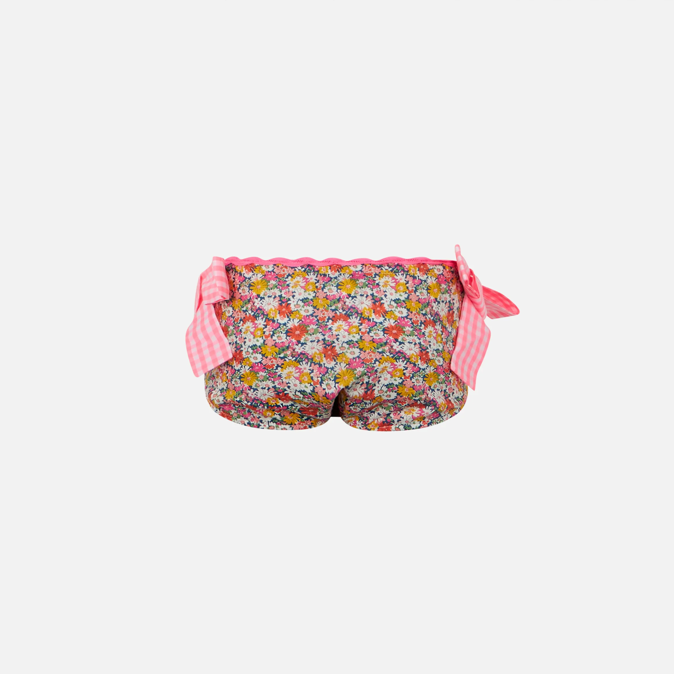 Girl swim briefs with multicolor flower pattern - Image 2