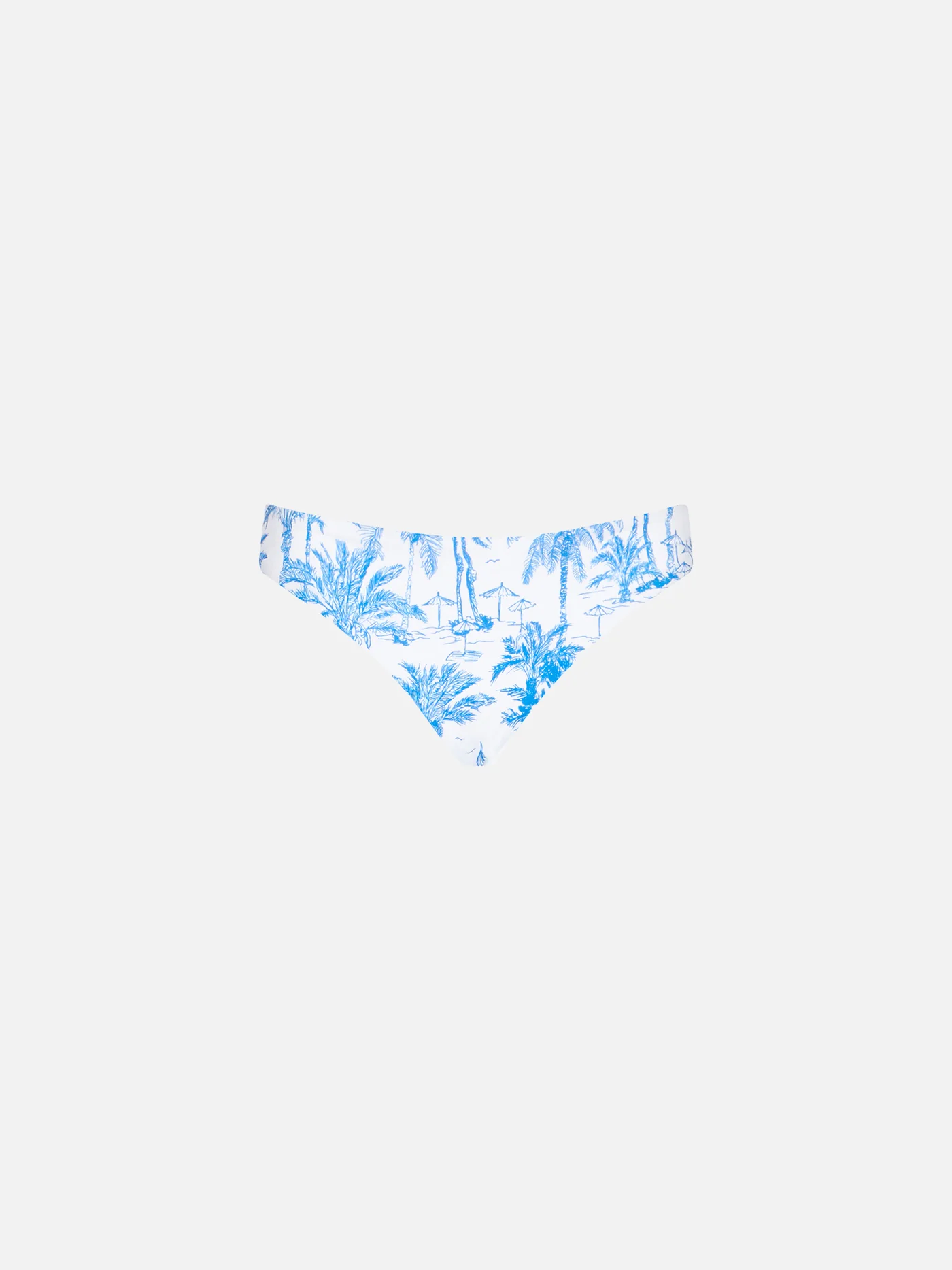 Girl swim briefs with toile de jouy print and bow - Image 2