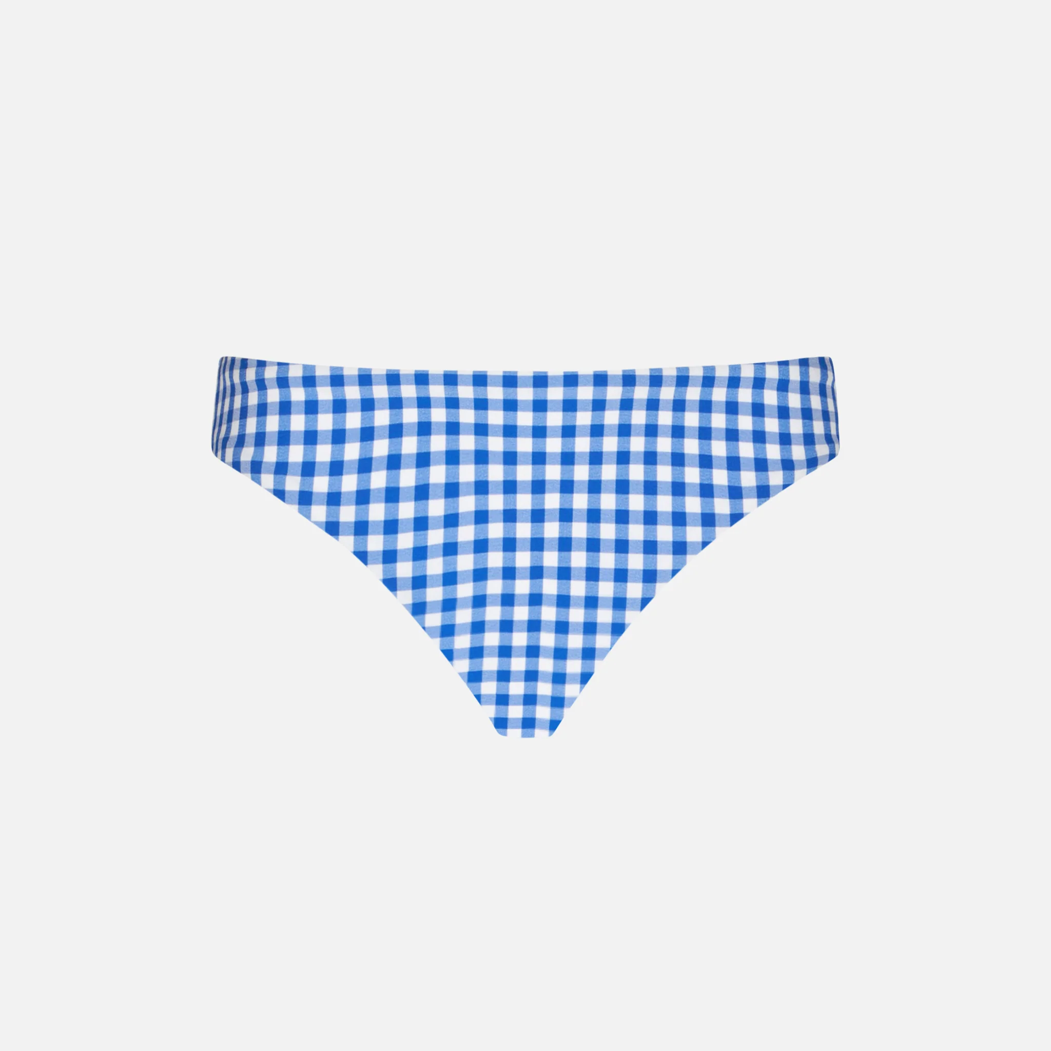 Girl swim briefs with white and bluette vichy print - Image 2