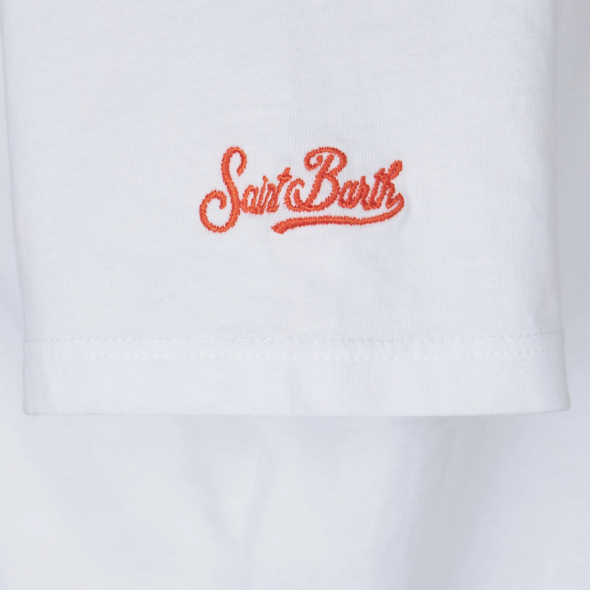 Girl t-shirt with daisy embroidery and patch - Image 2