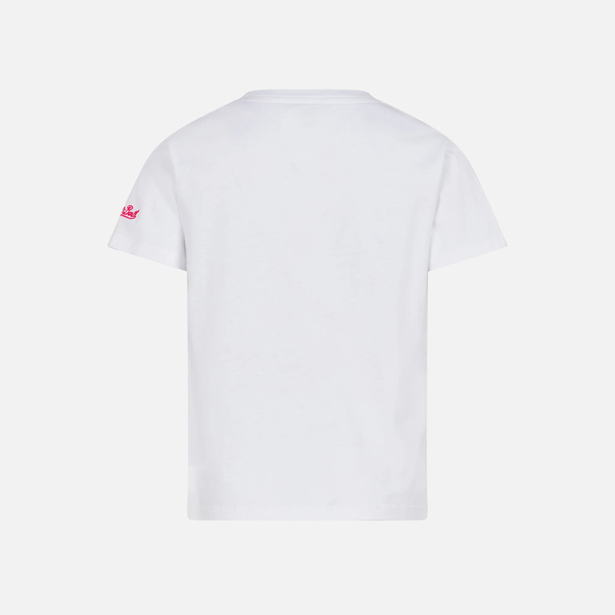 Girl cotton t-shirt with Saint Barth print - Image 3