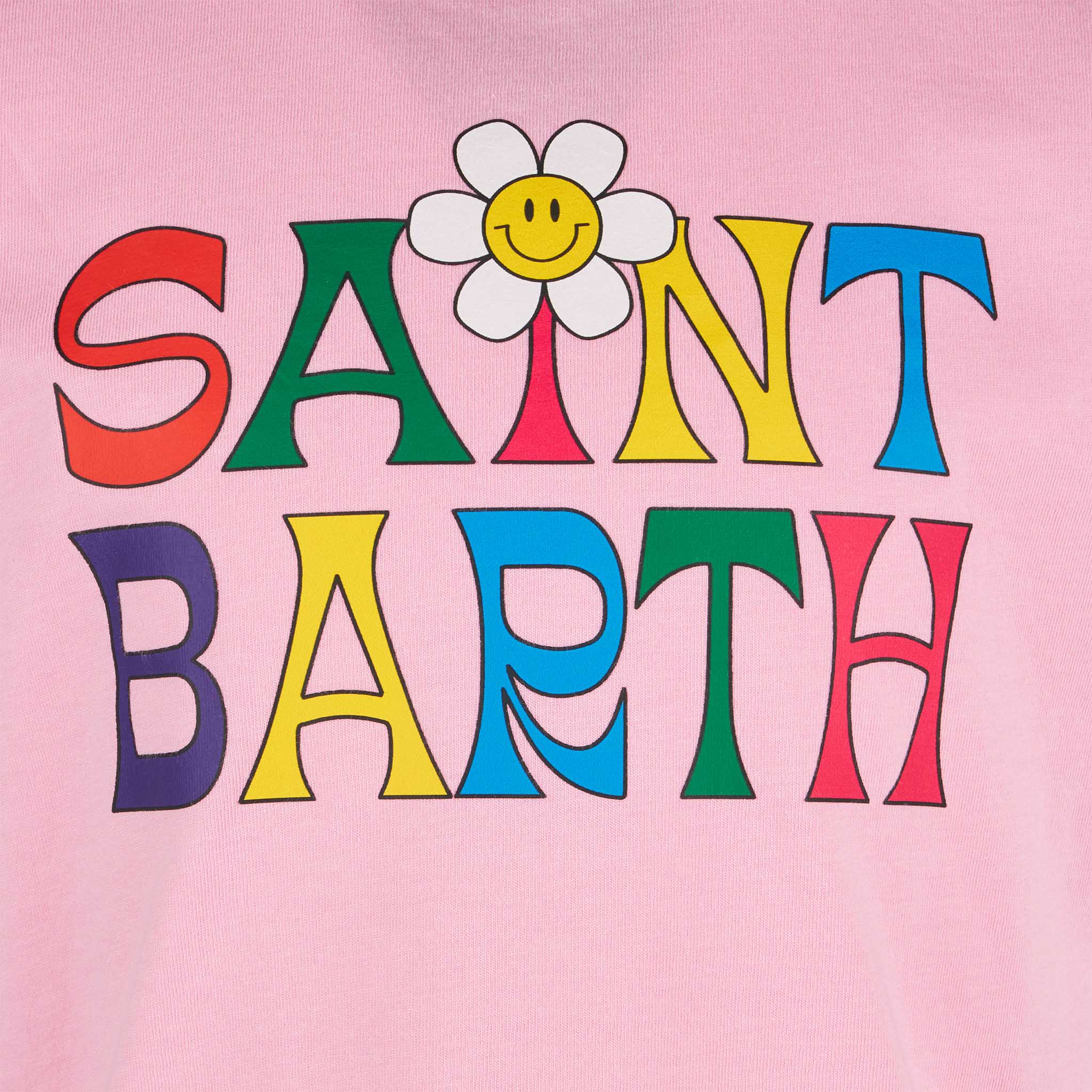 Girl t-shirt with Saint Barth logo and daisy - Image 2