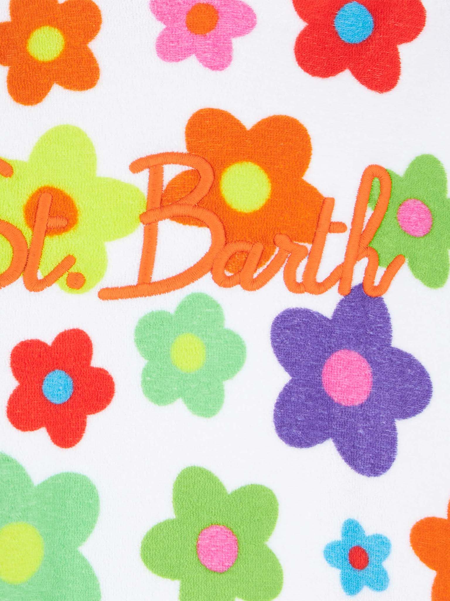 Girl terry poncho with multicolor daisy - Image 3