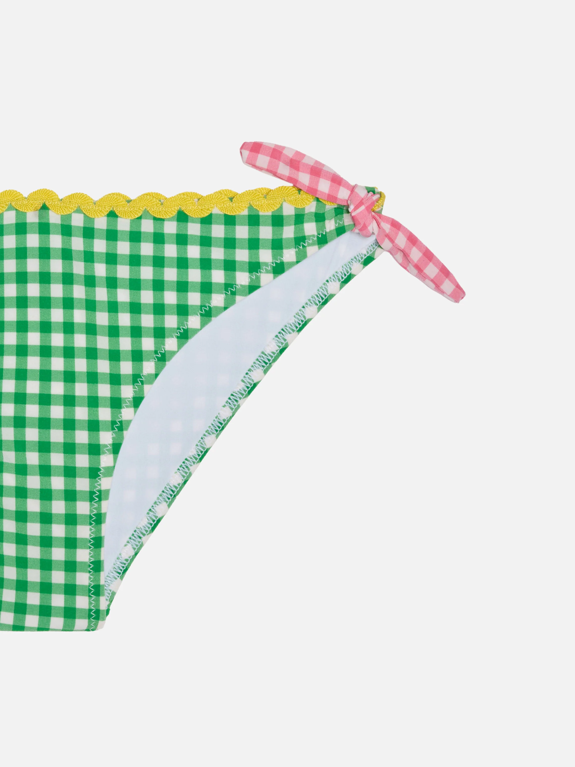 Girl top bikini with gingham print - Image 3