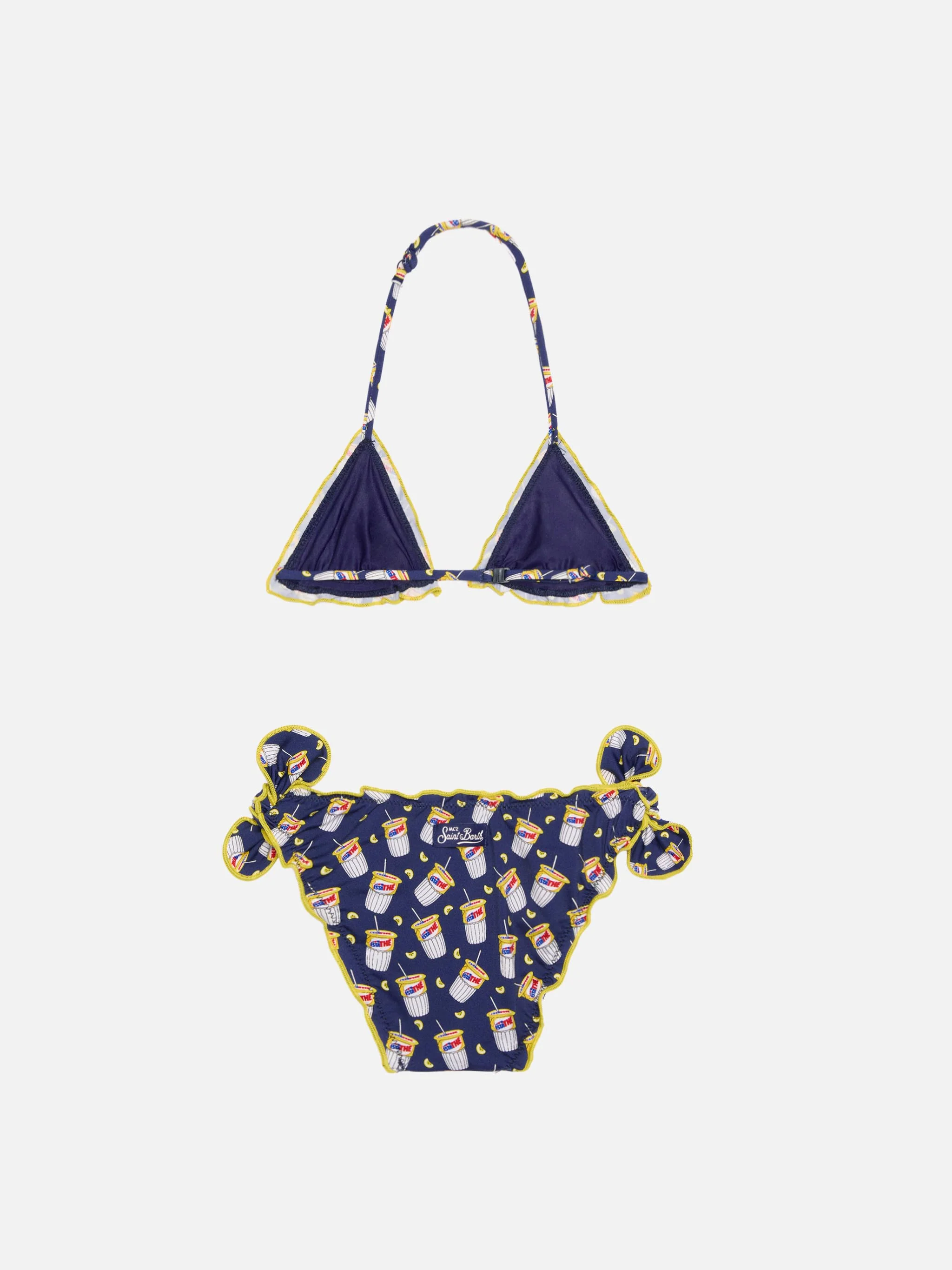 Girl triangle bikini with Estathé print | Estathé® Special Edition - Image 2