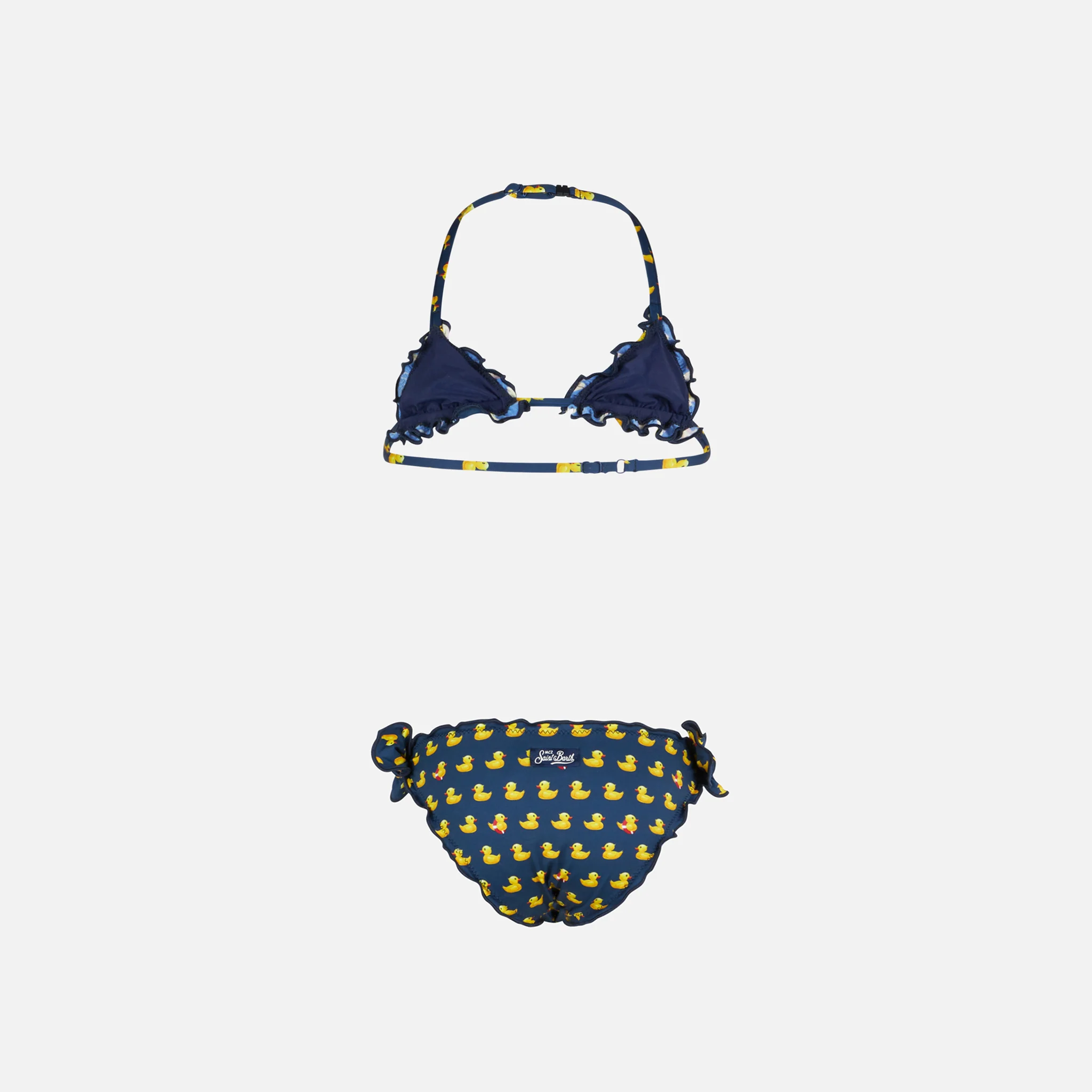 Girl triangle bikini with print - Image 2