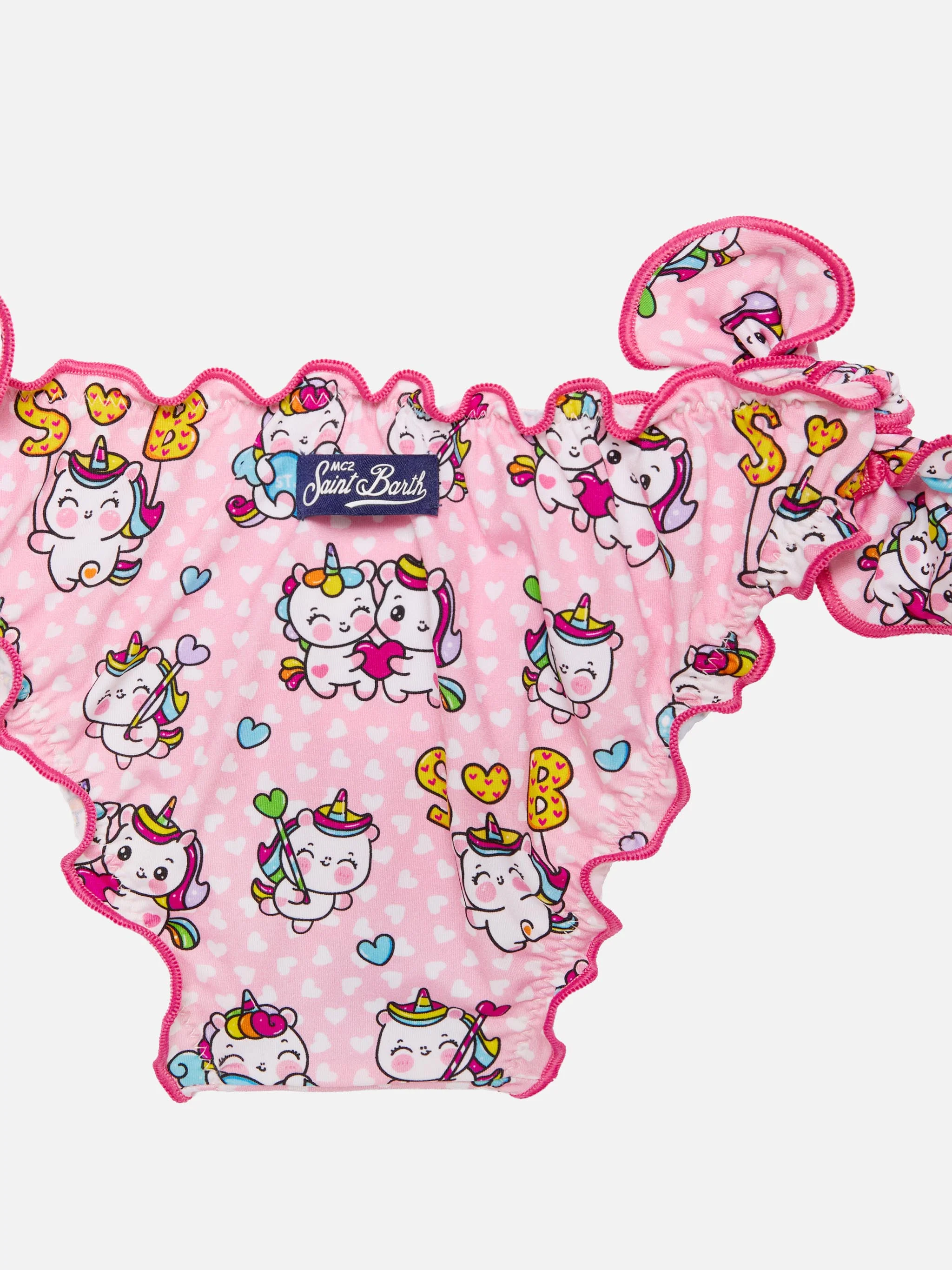 Girl triangle bikini with unicorn print - Image 3