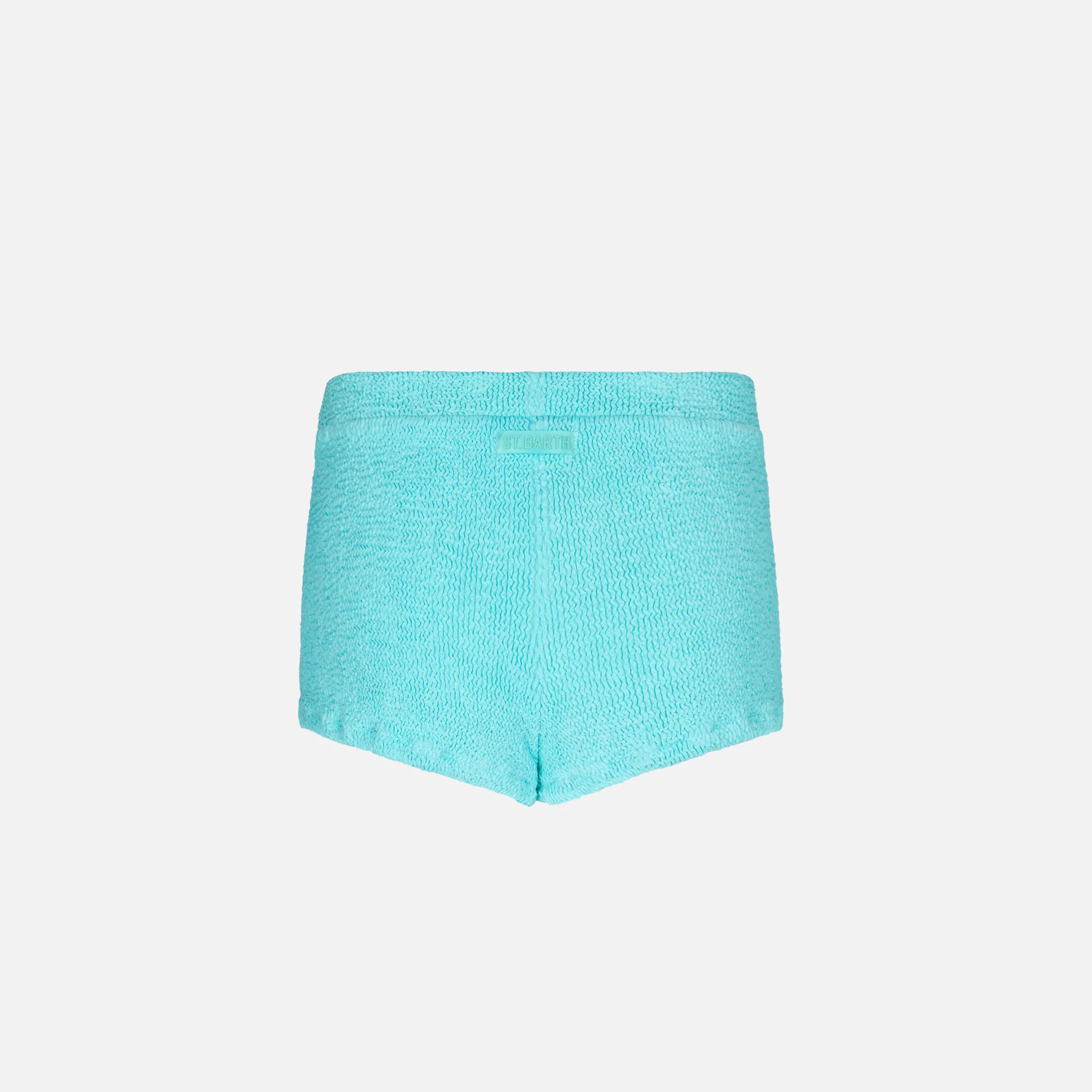 Girl water green crinkle shorts - Image 2