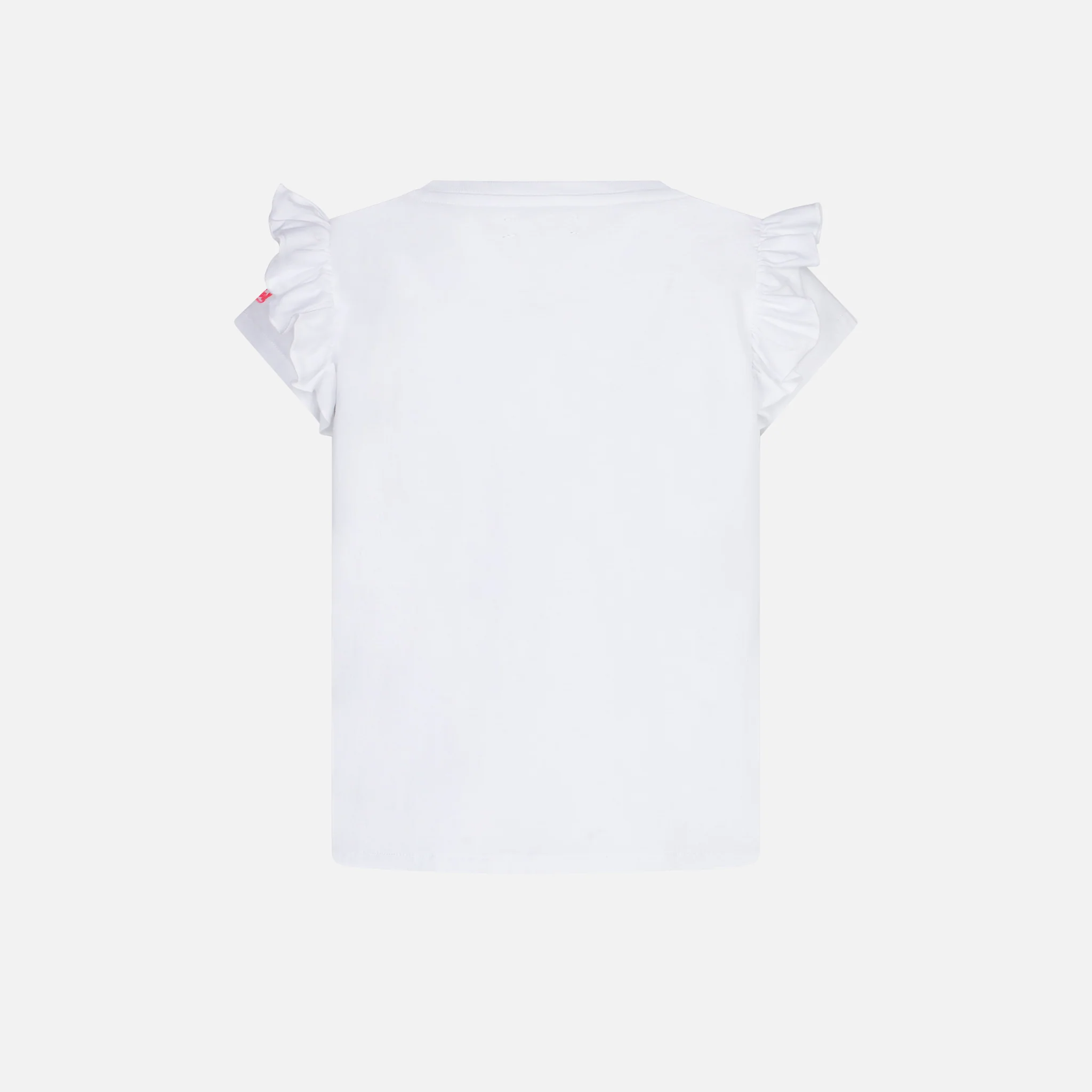 Girl ruffled t-shirt with flounce and Portami al Mare embroidery - Image 3