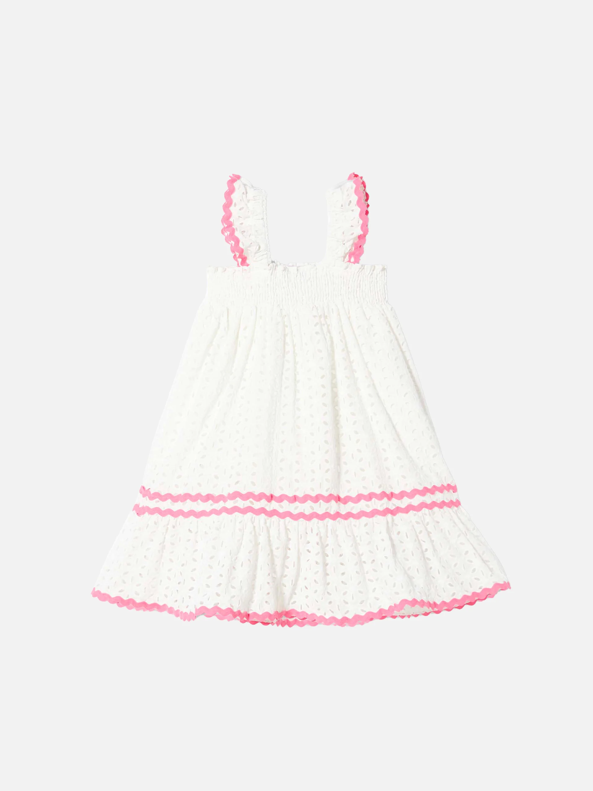 Girl white sangallo dress - Image 2